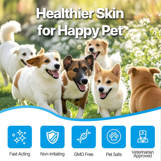 Hot Spot Treatment for Dogs and Wound Care Kit - 3 in 1 Hot Spot Spray & Gel Treatment for Dogs Cats Vet Wrap Cohesive Bandage - Hotspot Dog Wound Care for Skin Sores Safe & Non-Irritating for Pets
