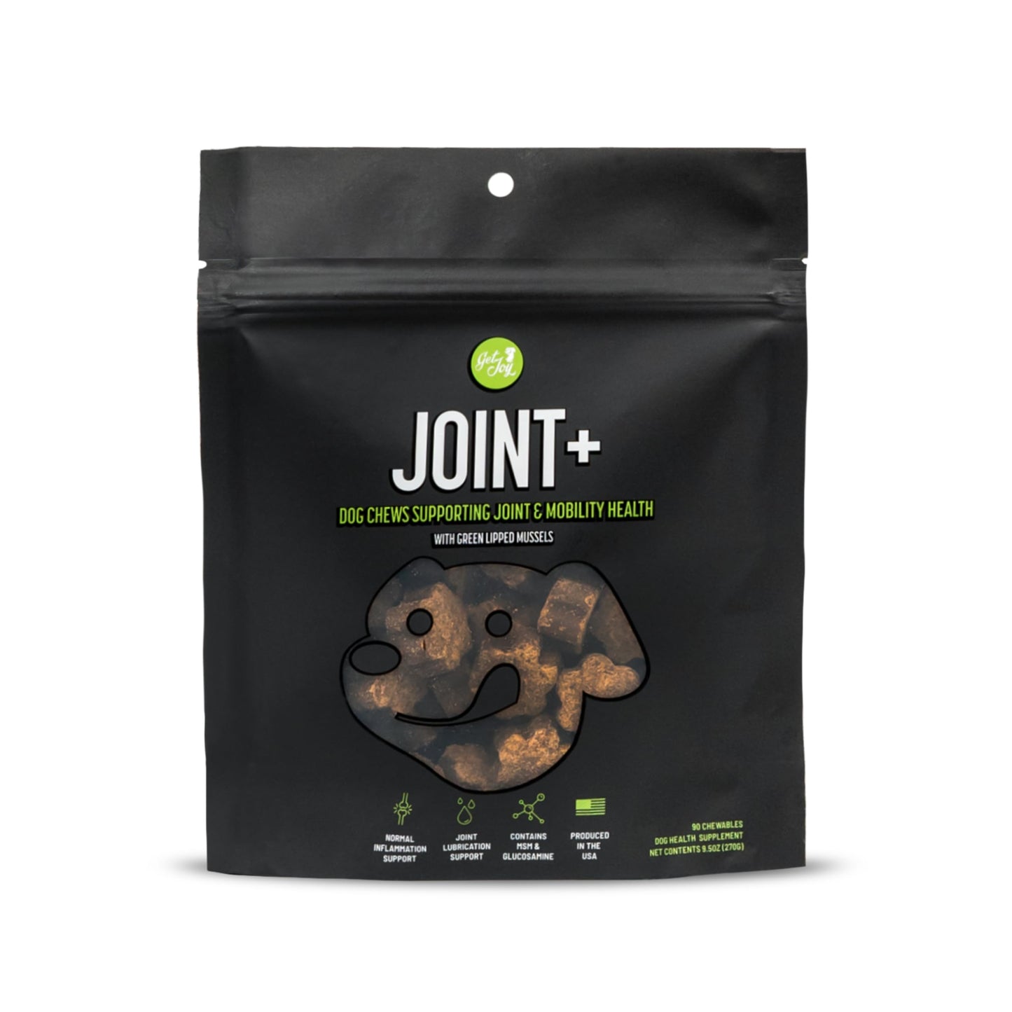 Get Joy Joint+ Hip & Joint Care Dog Supplement, 90 Soft Chews, Chicken Flavor – Supports Mobility with Green-Lipped Mussels, PhD Animal Nutritionist Formulated, Made in The USA.