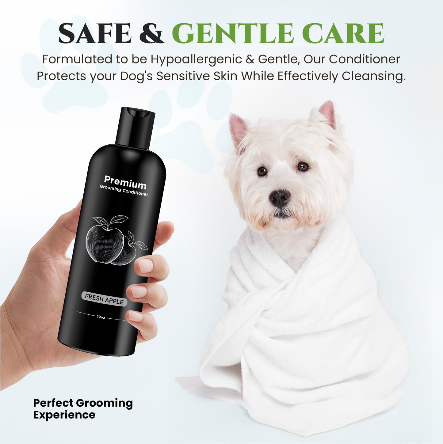605Products | Dog Conditioner for Funky-Smelling Dogs, Hypoallergenic Dog Conditioner for Allergies and Itching, Moisturizing Conditioner for Dogs, Puppy Conditioner - Dog Bath Supplies (Fresh Apple)