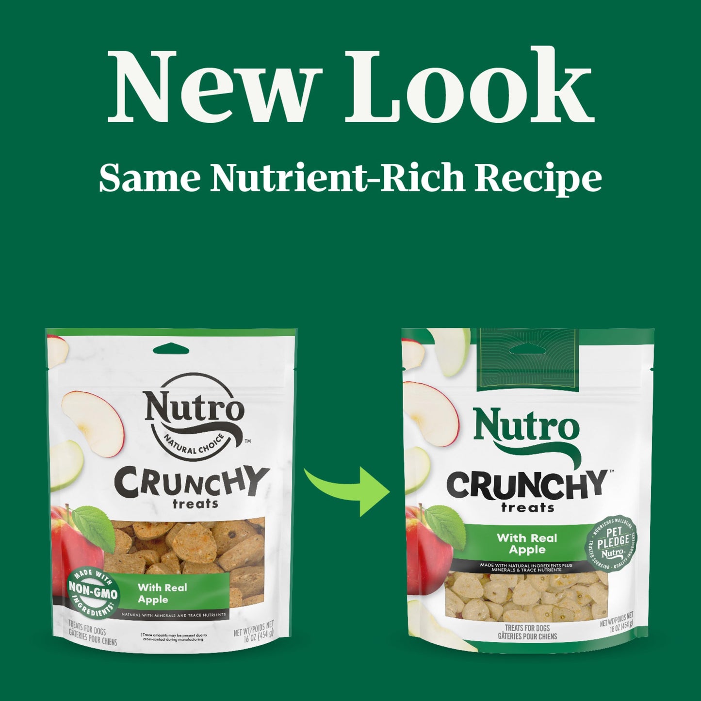 Nutro Crunchy Dog Treats with Real Apple, 16 oz. Bag