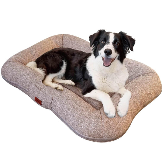 Zimoric Dog Bed for Large Dogs, Dog Crate Beds Comfy Kennel Pad Anti-Slip Pet Sleeping Mat for Large Medium Size Dogs Breeds, 35" x 27", Up to 70 lbs