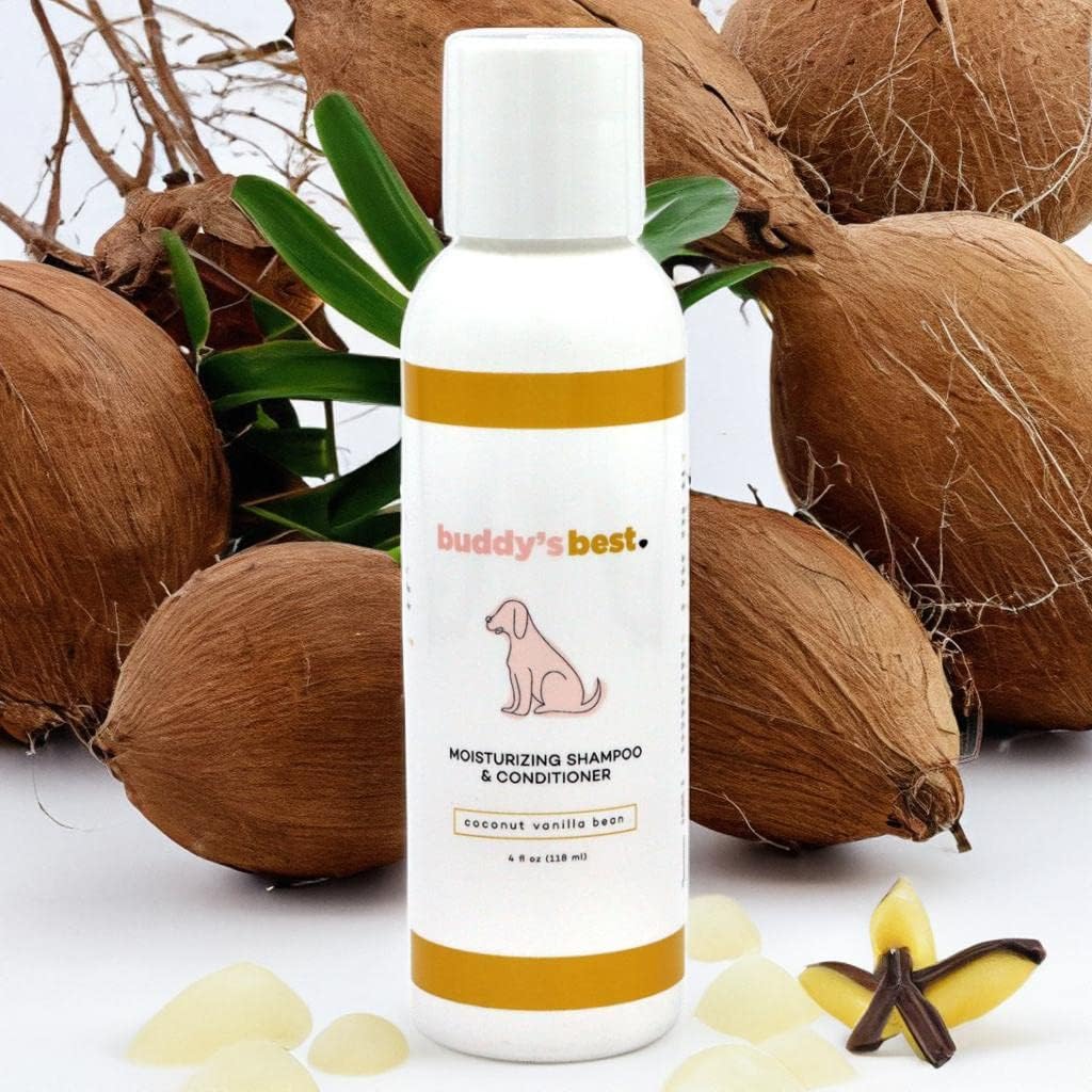Dog Shampoo for Dry and Itchy Skin Made in The USA by Rockwell Pets Pro (16 fl oz) ideal paw cleaner for dogs with Aloe Vera Argan Oil Natural Willow Meadowsweet Chaparral and Olive Extracts
