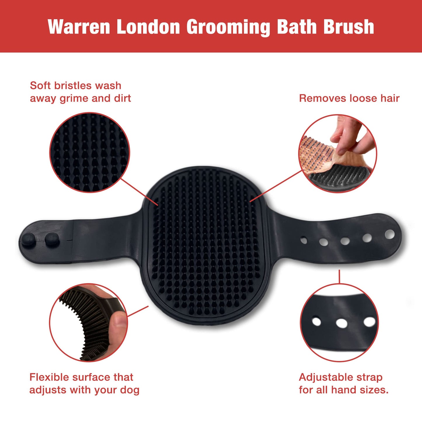 Warren London Puppy Gift Box - Includes Hydrating Butter, 2-in-1 Shampoo, Cologne, Grooming Bath Brush, Ear Cleaner and Nail File | Complete Puppy Care Set | Perfect Gift for New Pet Owners, White