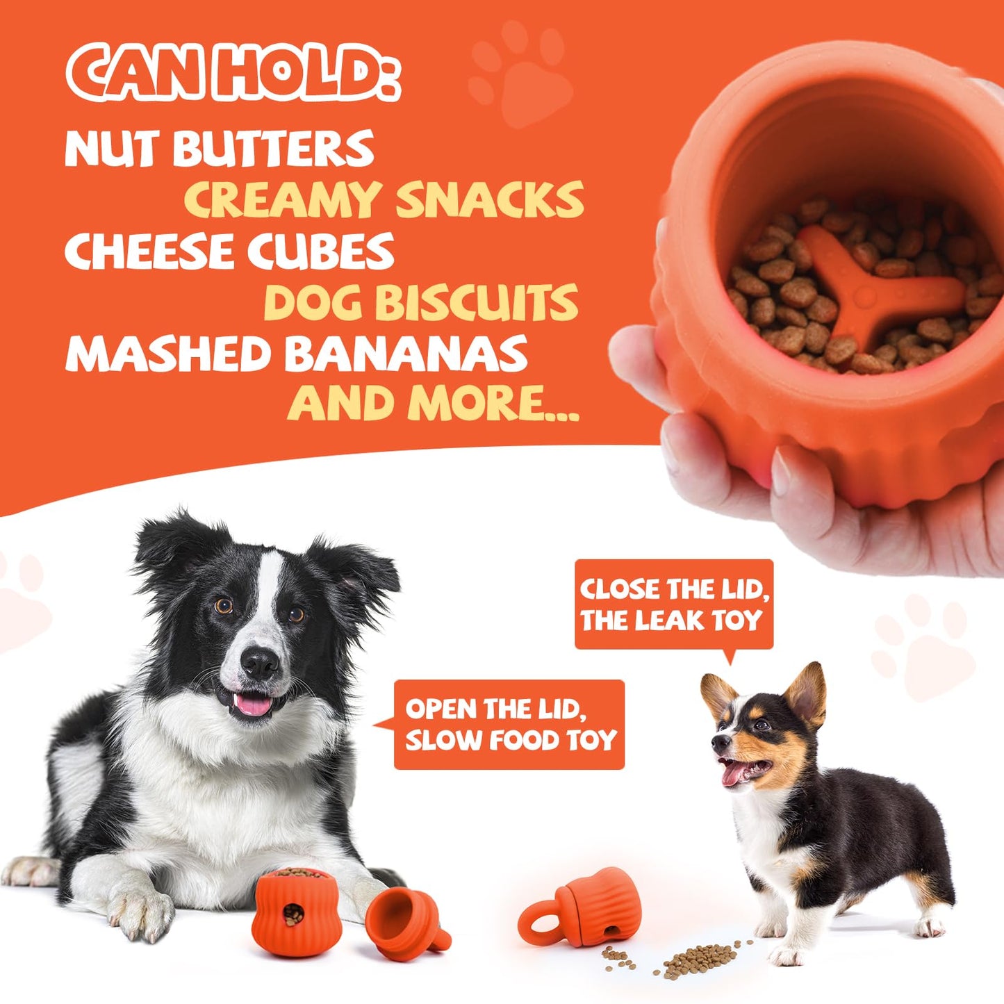 tohivh Interactive Dog Chew Toys,Pet Toys,Dog Slow Feeder,Dogs Puzzle Toy,Anxiety Stress Relief,Prevent Digestive Issues