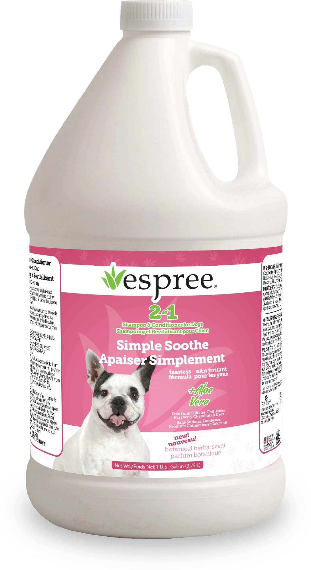 Espree Simple Soothe Shampoo & Conditioner with Baking Soda, Soothing Shampoo for Dogs, Jojoba Oil Formula, Nourishing Dog Conditioner, Puppy Essentials, Gallon