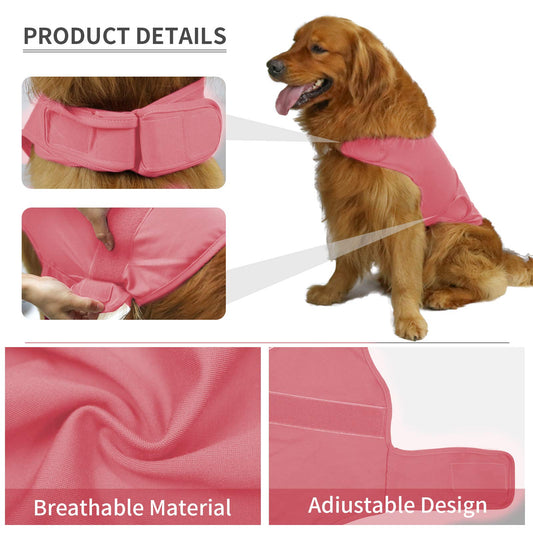 balancepaw Thunder Jacket for Dogs Anxiety Relief, Dog Anxiety Vest Calming Care for Separation, Thunderstorm, Travel, Fireworks, Vet Visits (Pink M)