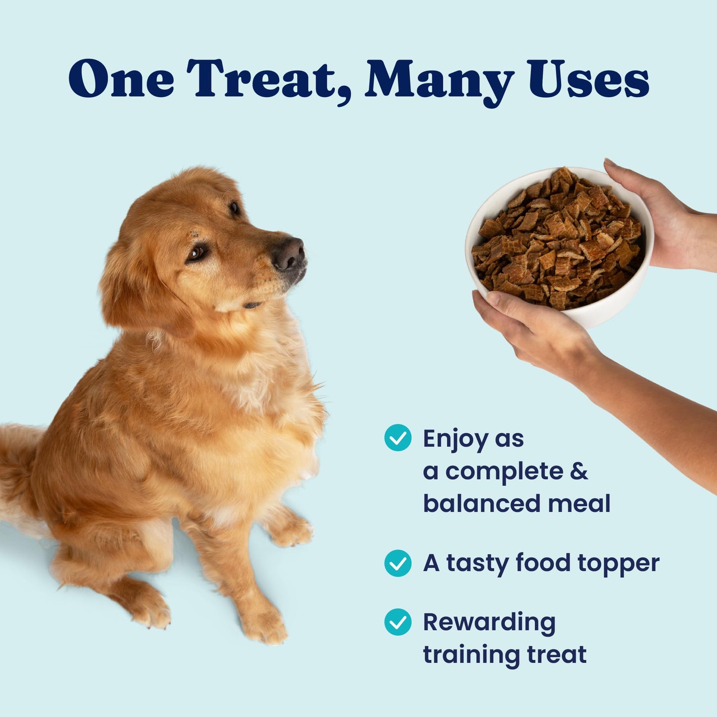 Solid Gold Air Dried Dog Food Toppers for Dry Food - Healthy Dog Treats w/Real Chicken & Superfoods - Serve as a Complete Meal, Topper or Treats - Supports Muscle Growth, Immunity & Digestion - 1lb
