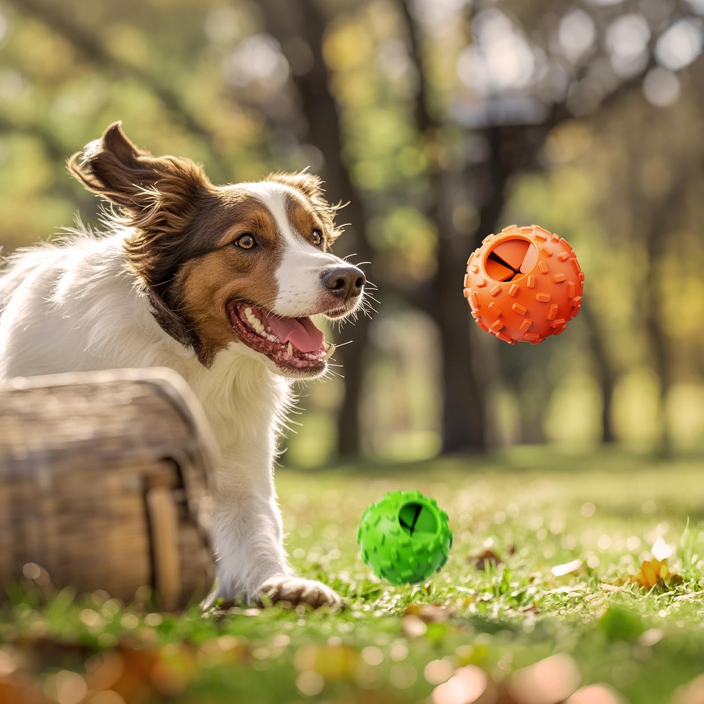 ZHIERDE Treat Dispensing Dog Toys - Interactive Cognitive Dog Treat Toy,Puzzle Ball for Puppies & Small Dogs,Promotes Slow Eating, Reduces Stress,Perfect for Fetch,Chewing & Training