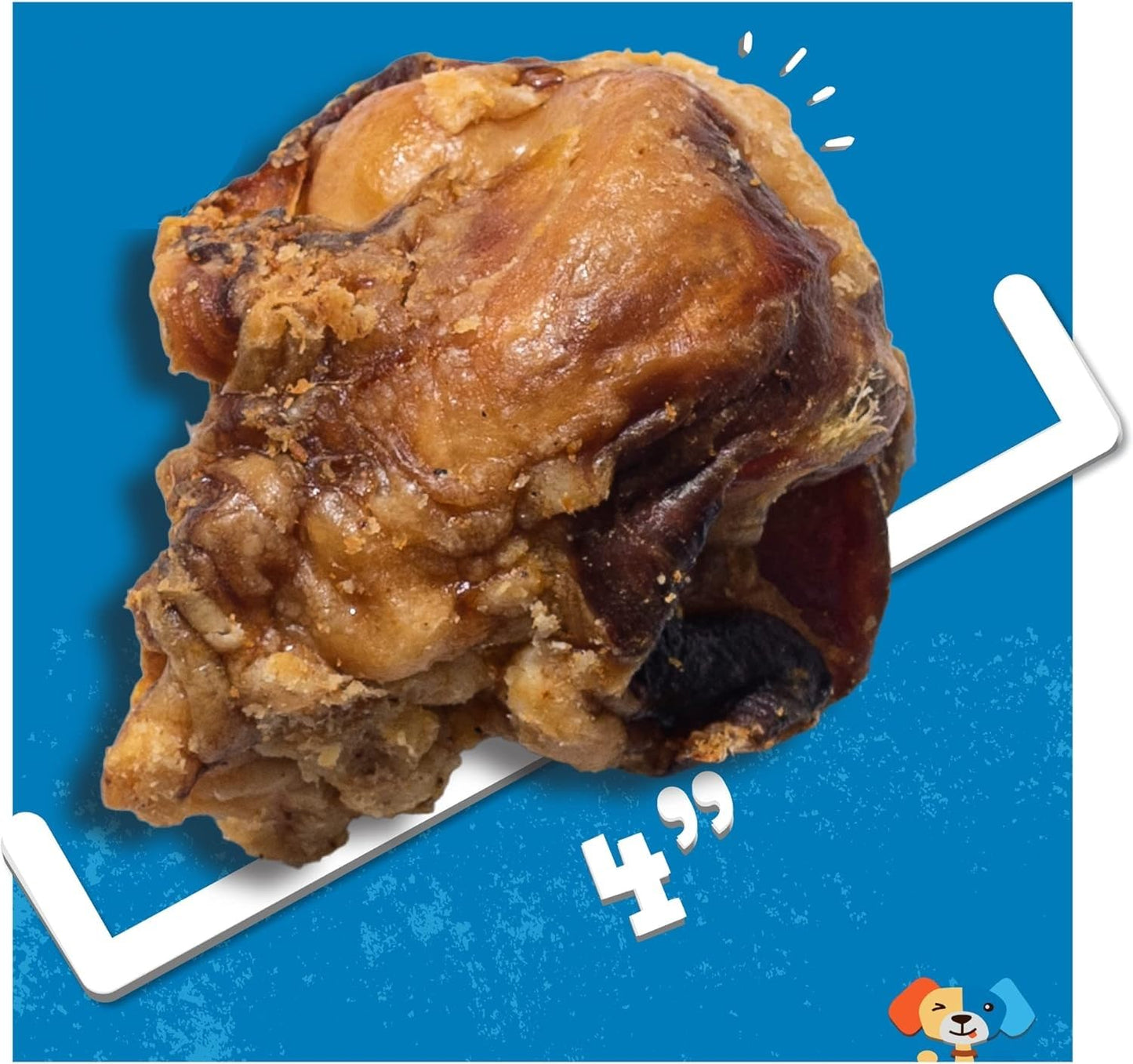 Jack&Pup Beef Bones, Knee Cap for Dogs, Long Lasting Natural Dog Bones, Beef Bone Knee Caps for Large Dogs. (2 Pack)