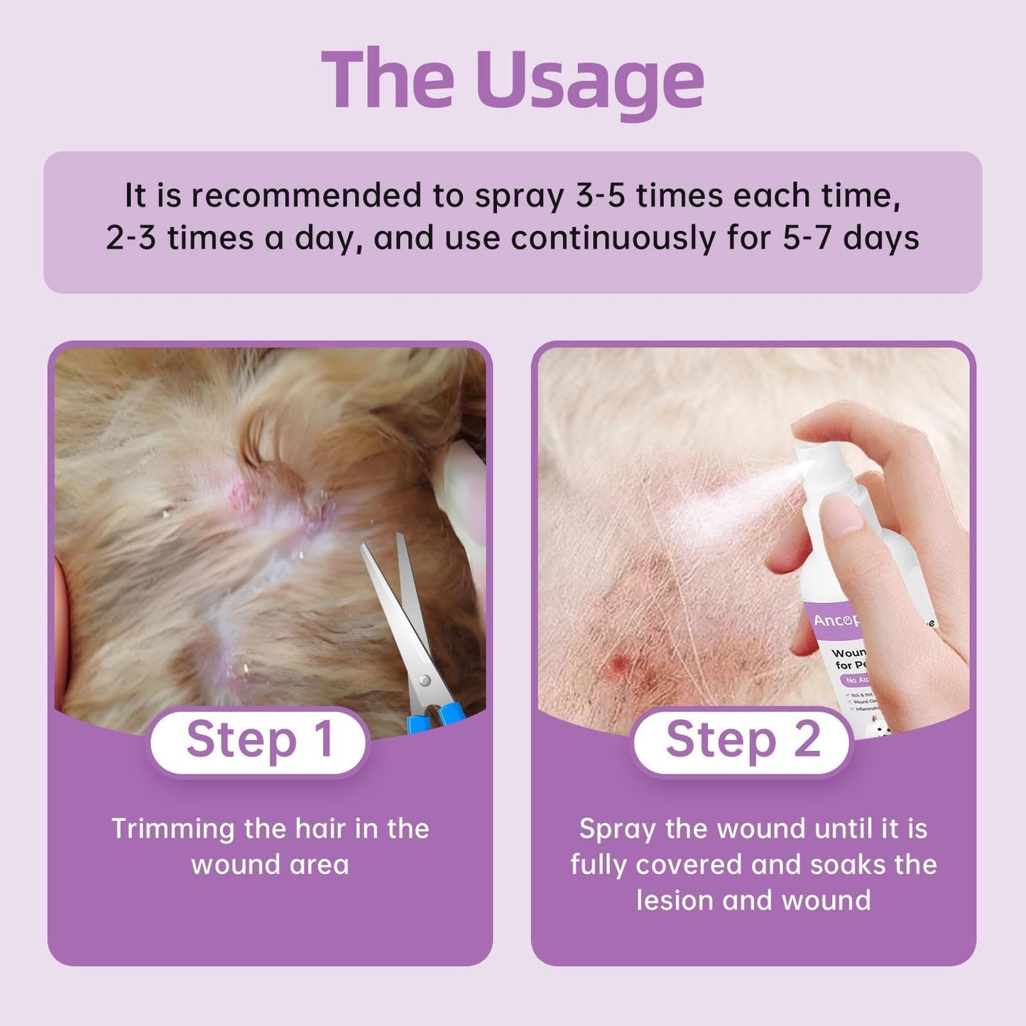 Ancopaws Hot Spot Treatment Spray for Dogs: Soothes Skin Irritation, Allergies & Infections – Pet Skin Treatment Spray to Stop Itching, Reduce Licking & Support Wounds Care for All Animals(4 oz)