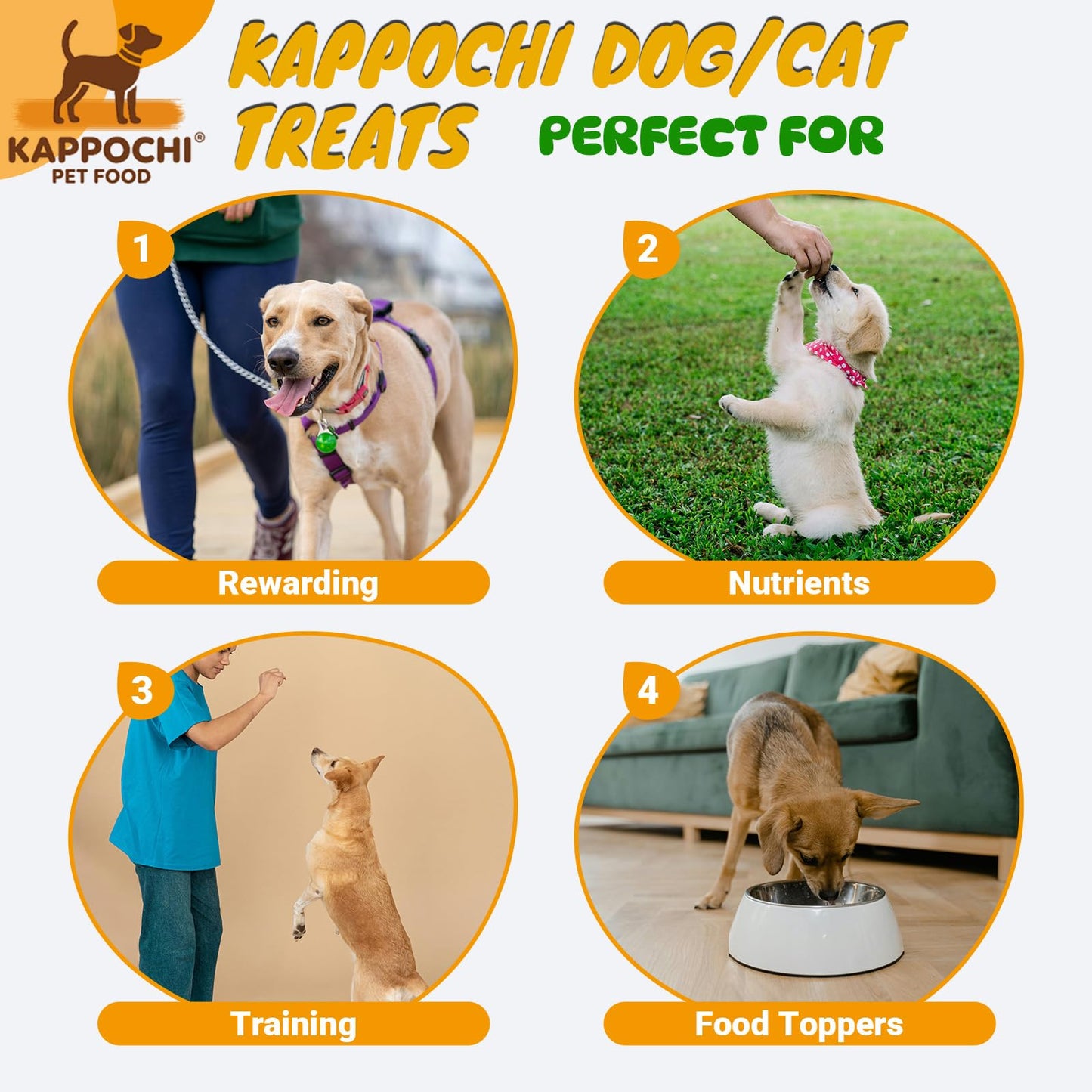 KAPPOCHI Freeze-Dried Chicken Liver Dog Treats, 3.5oz(100.0g), Single Ingredient, High Protein Training Treats, Natural & Raw, No Additives, Grain Free, Gluten Free