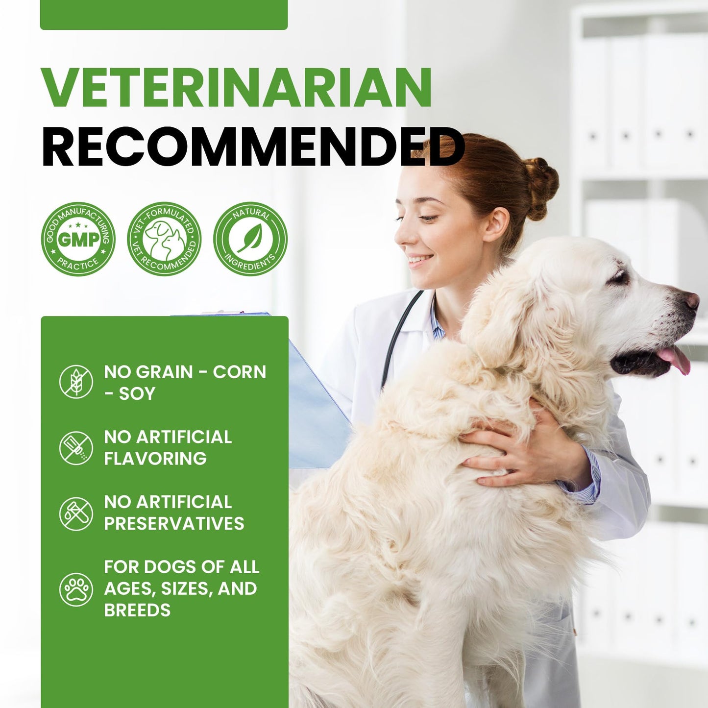 Probiotics for Dogs - Dog Probiotics with 5 Enzymes & 4 Prebiotics for Itchy Skin, Pet Probiotics lab for Digestion & Gut Support, Helps Diarrhea, Yeast Infection, Allergies & Immune System -180 Chews
