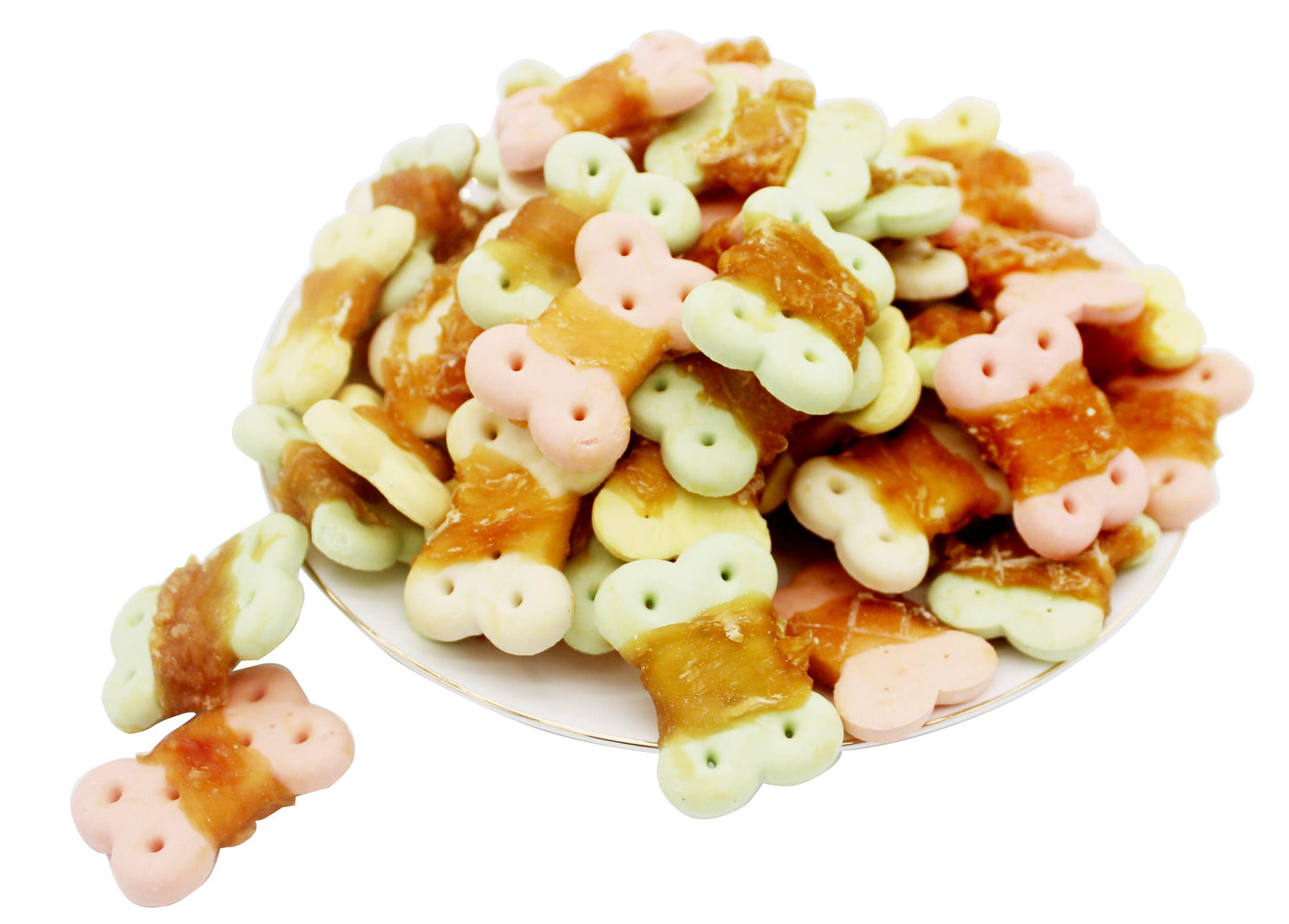 Pawant Dog Treats Biscuits Wrapped in Chicken Chews for Small Dog no Rawhide 0.5lb/227g