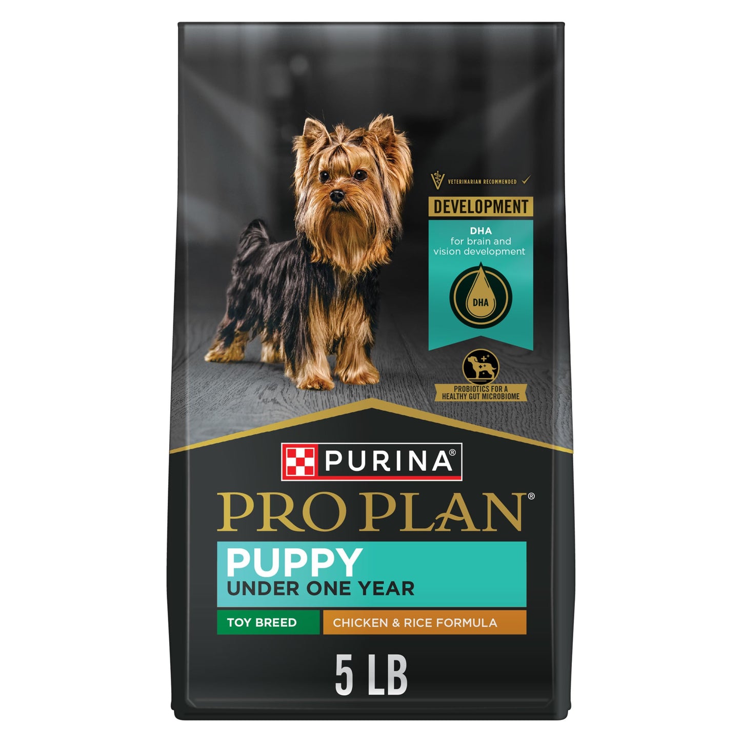 Purina Pro Plan High Protein Toy Breed Puppy Food DHA Chicken and Rice Formula - 5 lb. Bag