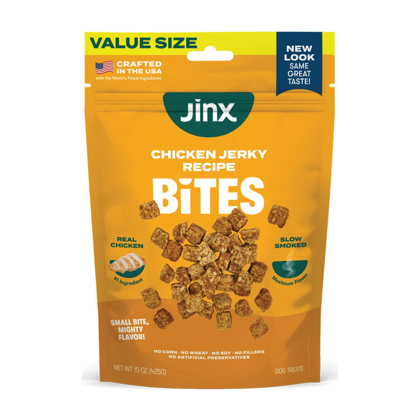 Jinx Chicken Bites Jerky Dog Treats - Soft & Chewy, All Natural Dog Jerky Treats with Cage-Free Chicken - Pet Products for All Dogs (Puppies, Adults & Seniors) - 15oz