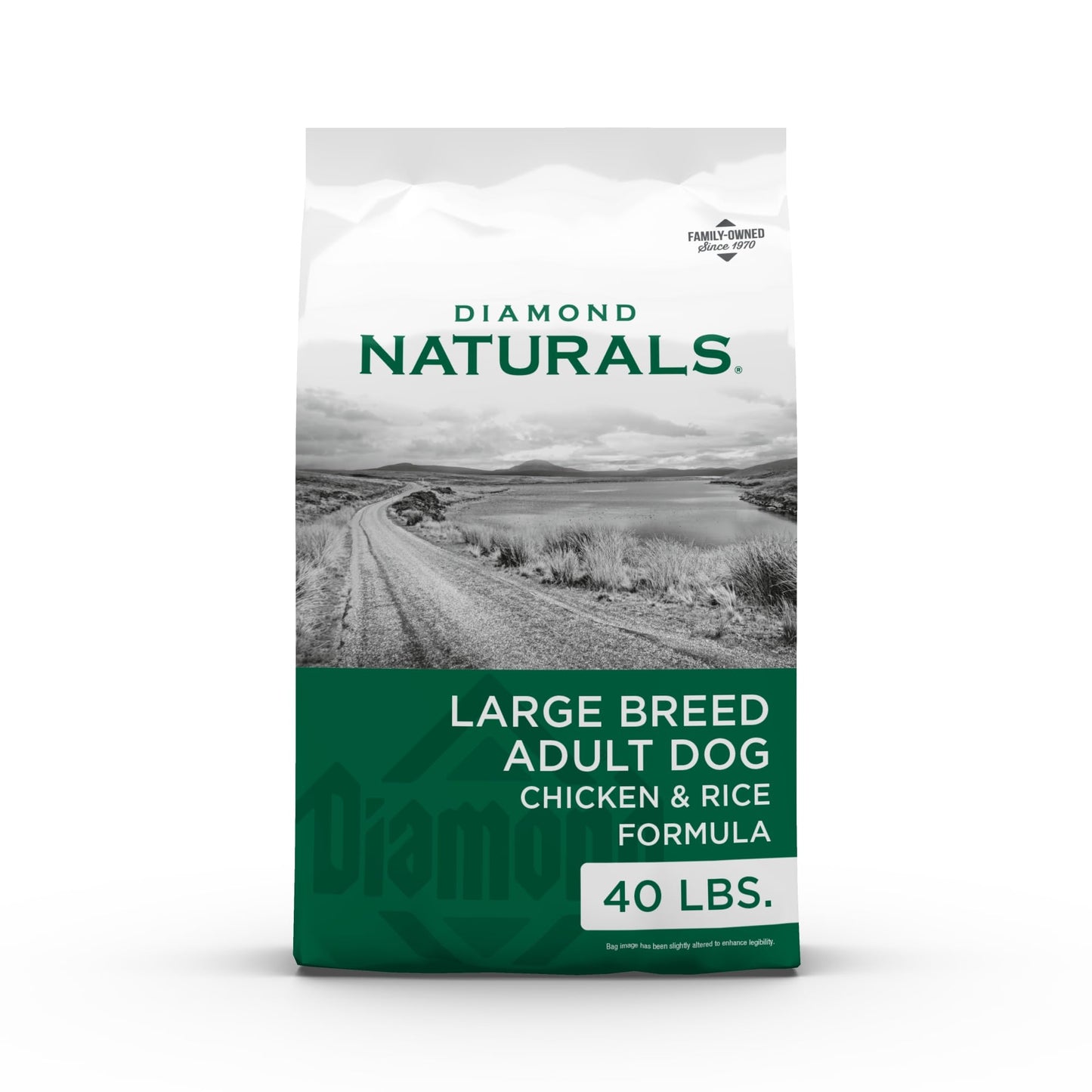 Diamond Naturals Large Breed Adult Dry Dog Food Chicken and Rice Formula with Protein from Real Chicken, Probiotics and Essential Nutrients to Support Balanced and Overall Health in Adult Dogs 40lb
