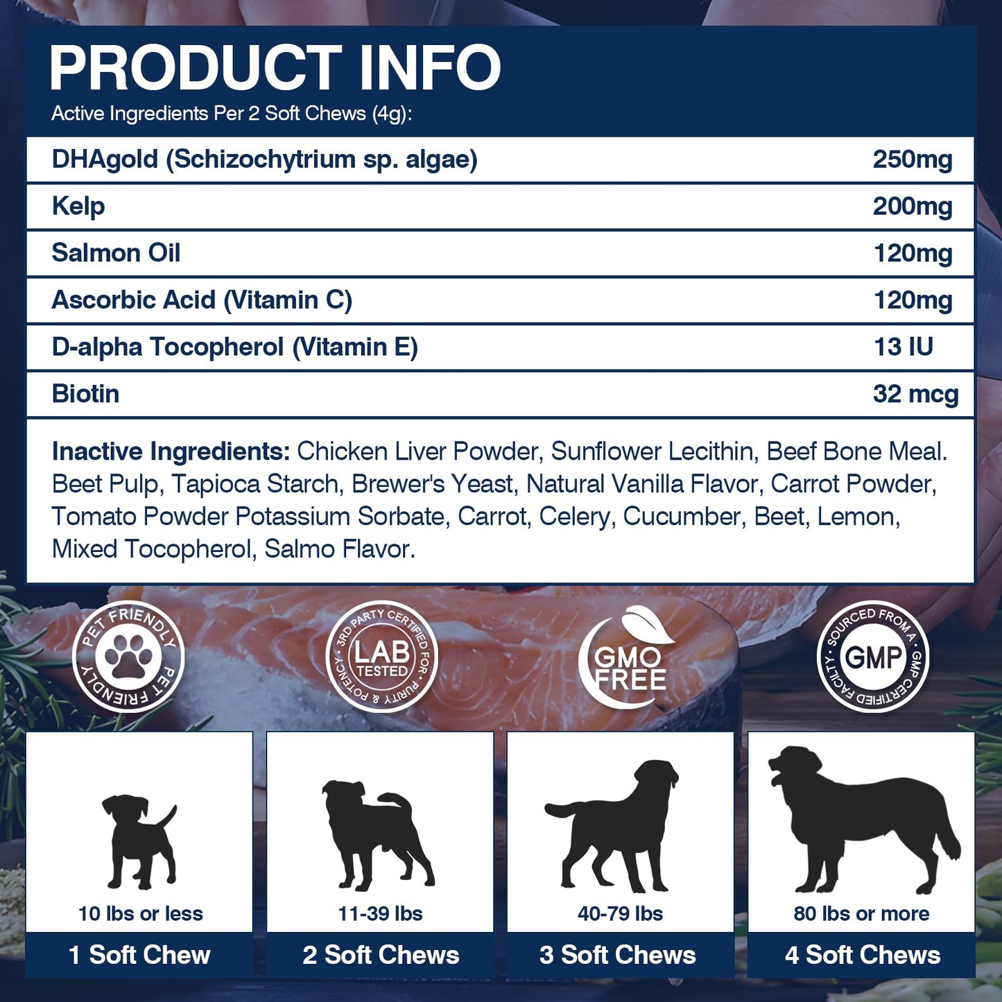 Omega 3 Skin and Coat Supplement for Dogs 200 Chews Dog Fish Oil Supplements with EPA & DHA Fatty Acids Dry Skin Relief for Dogs Shedding Allergy Itching Promotes Heart Hip Joint Health