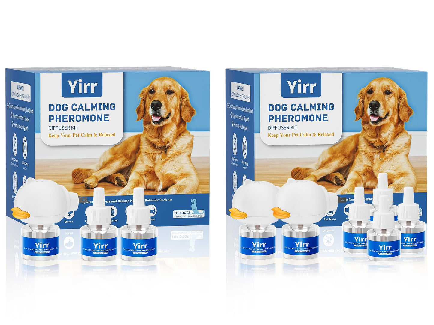 Yirr Dog Calming Diffuser, Dog Pheromones Calming Diffuser, Relaxing Pheromone for Dogs Relief Stress Anxiety Reduce Aggression Barking, Help Train Dog to Pee