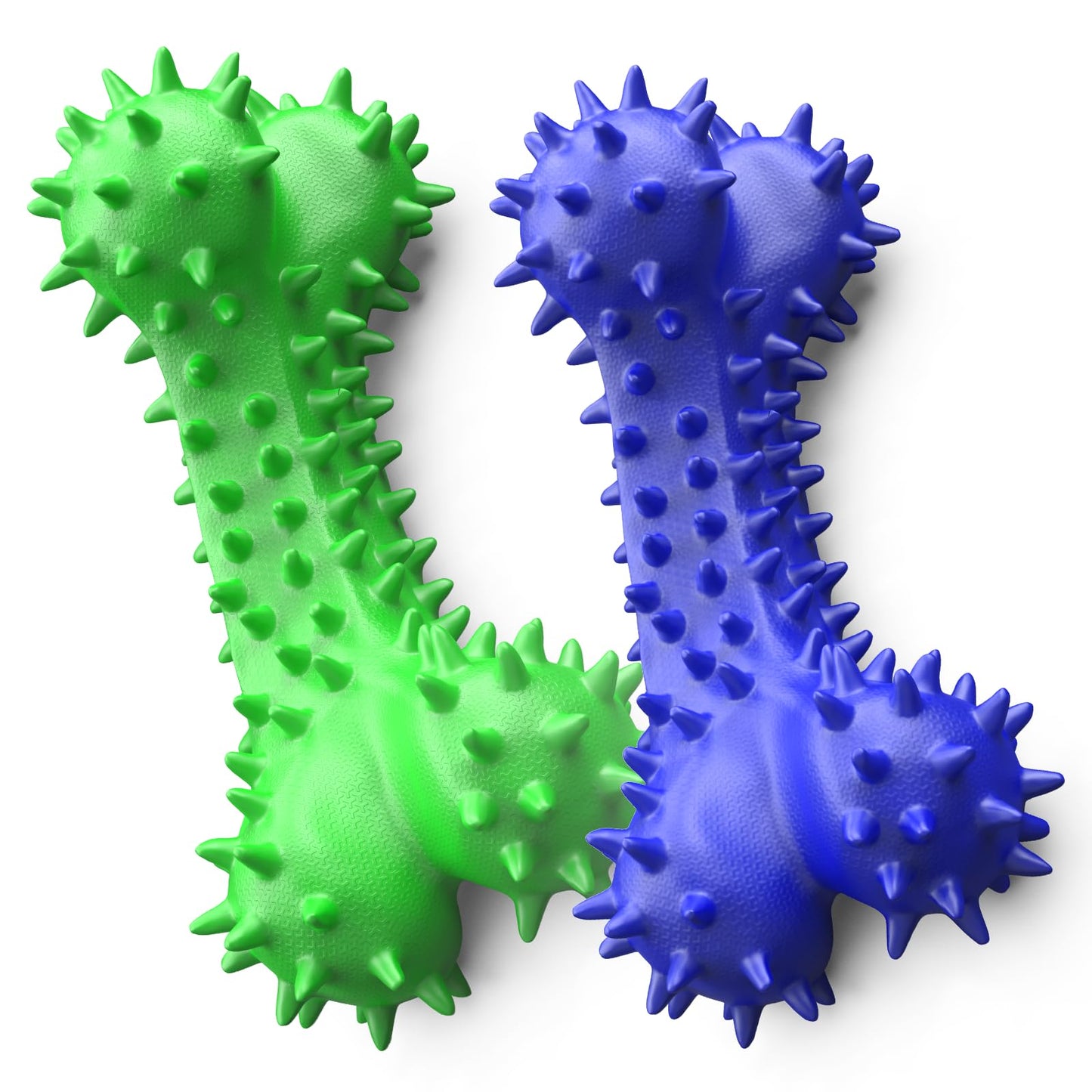 QWKNY Durable Dog Chew Toy for Aggressive Chewers – Rubber Puppy Teething Toy with Bacon Flavor, Interactive Dog Toothbrush Stick for Teeth Cleaning & Gum Massage, Ideal for Small Dogs & Puppies