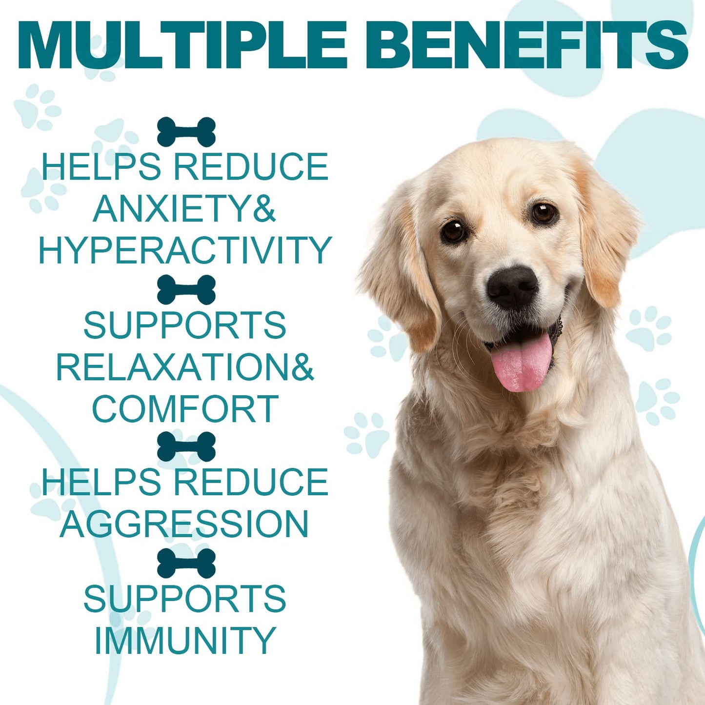 Hemp Calming Chews for Dogs, Dog Training & Behavior Aids, Dog Calming Treats, Natural Soothing Snacks Hemp + Valerian Root, Dog Anxiety Relief & Aggressive Behavior, 110PCS Calming Dog Treats, Beef