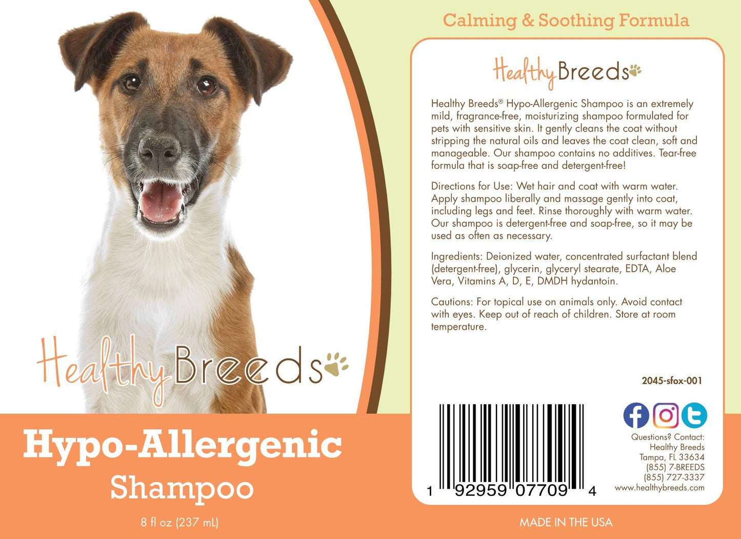Healthy Breeds Smooth Fox Terrier Hypo-Allergenic Shampoo 8 oz