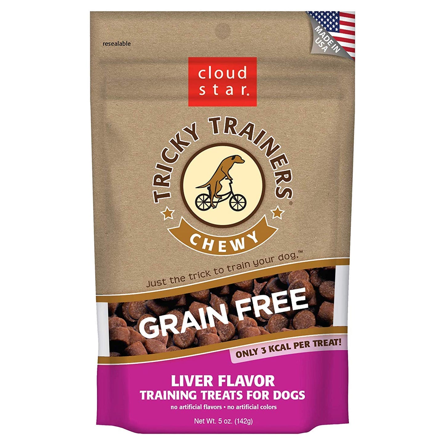 Cloud Star Tricky Trainers Chewy & Grain Free, Low Calorie Dog Training Treats, Baked in the USA