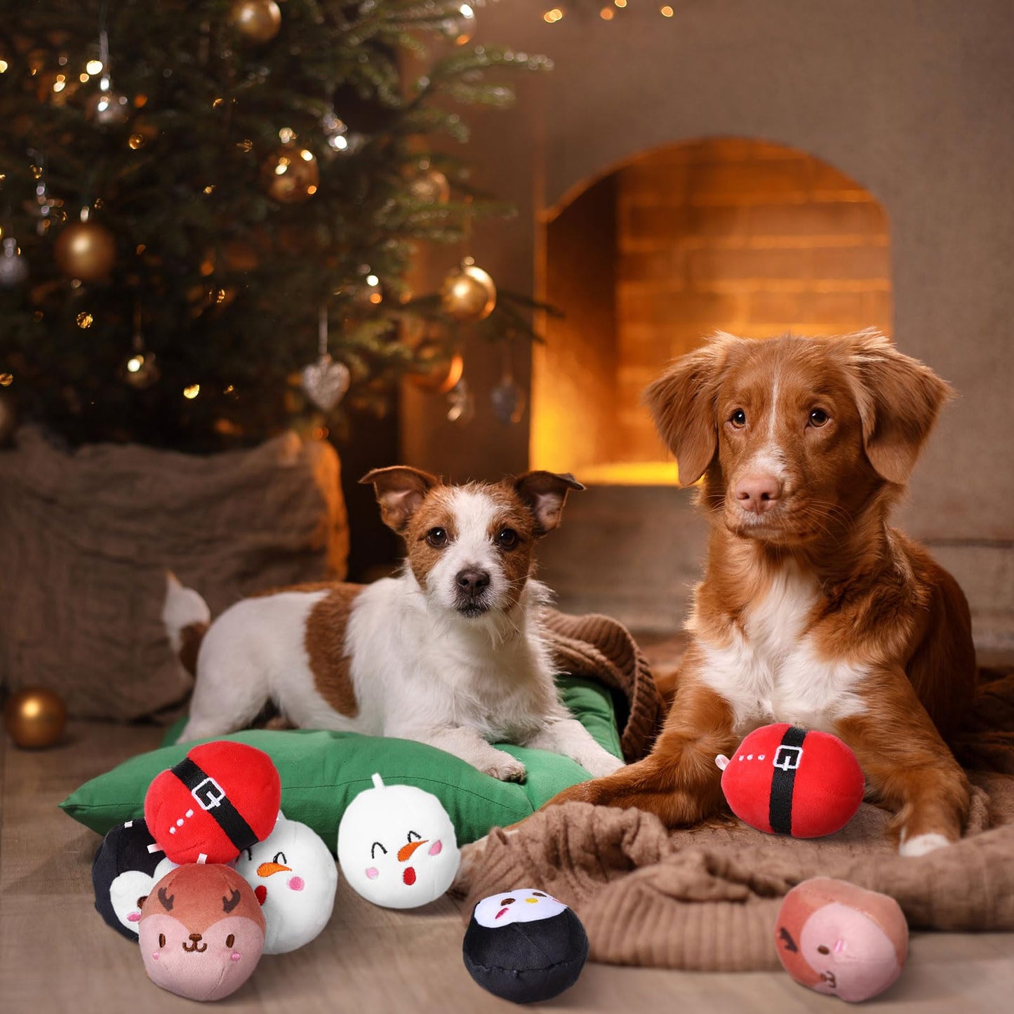 Syhood 12 Pcs Squeaky Dog Toys Soft Stuffed Plush Balls with Squeakers 2.4 Inch Small Interactive Fetch Play Dog Ball Toys for Puppy Small, Medium Breed