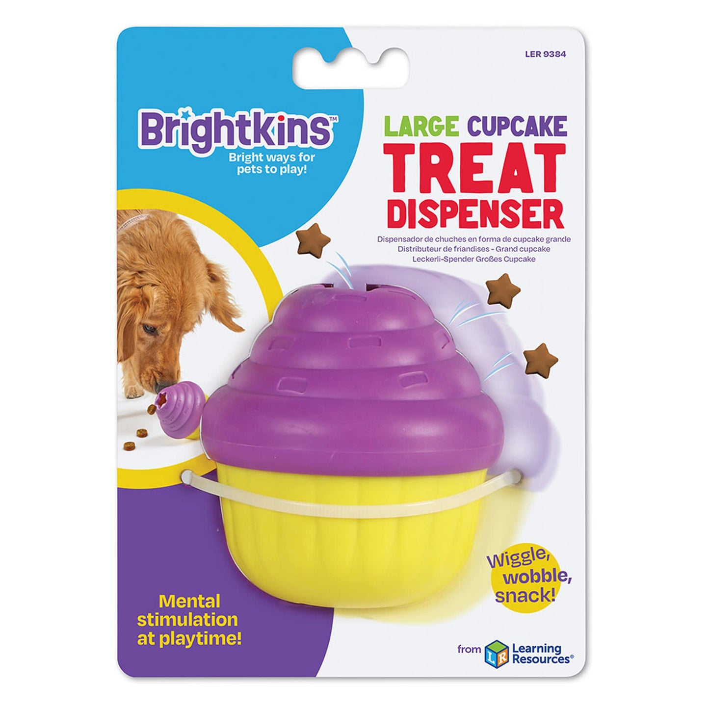 Brightkins Large Cupcake Treat Dispenser - 1 Piece, Enrichment Mental Stimulation Toys for Dogs, Gifts for Puppies