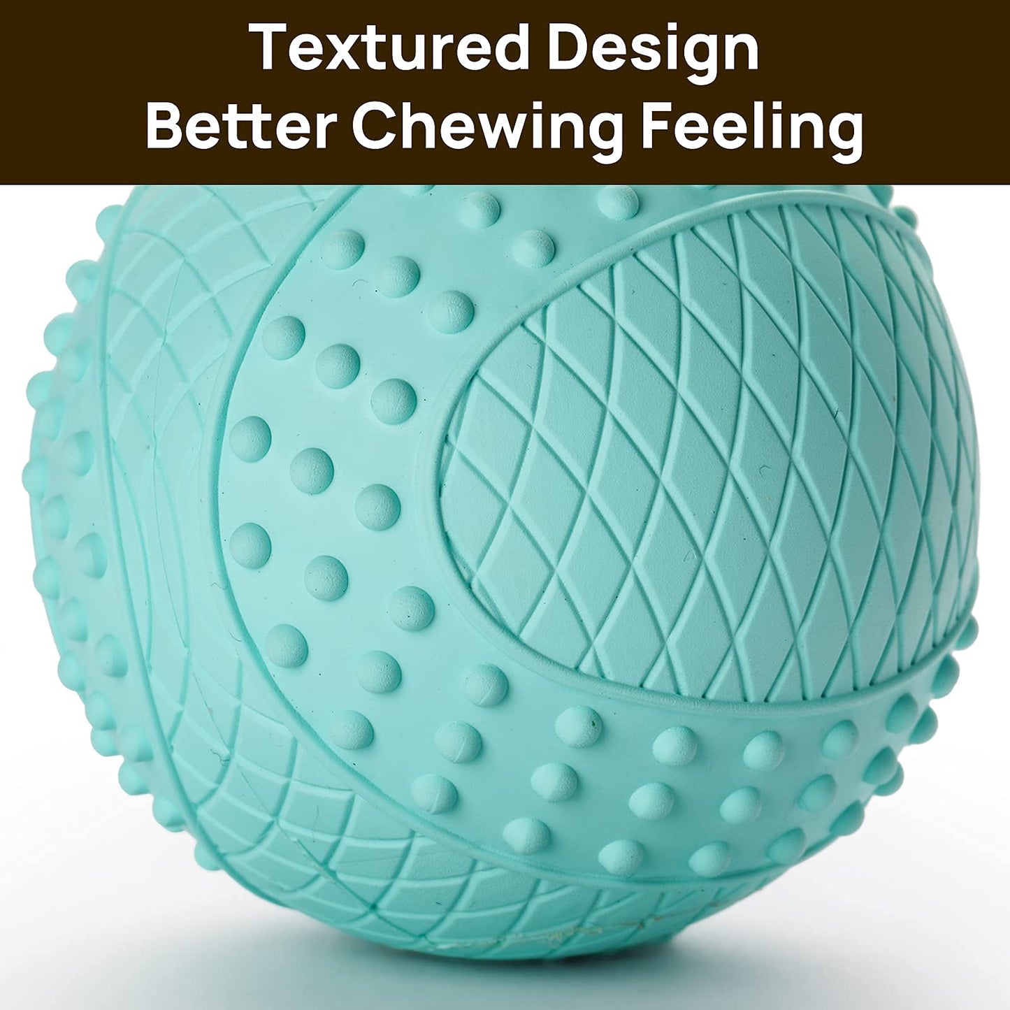 iPettie Summer Floating Dog Ball, Squeaky Water Fetch Toy, Waterproof Rubber Chew Ball, BPA Free, Colorful, 4 Sets, 2.5"