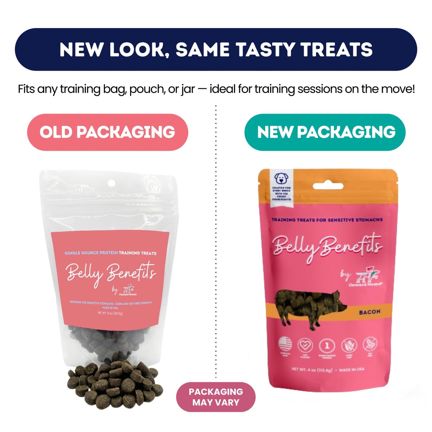 Onward Hound Training Treats for Dogs - Soft Salmon - Low Calorie Dog Training Treats for Sensitive Stomachs with Single Source Premium Protein, Corn Free, & Soy Free Formula - 4 oz