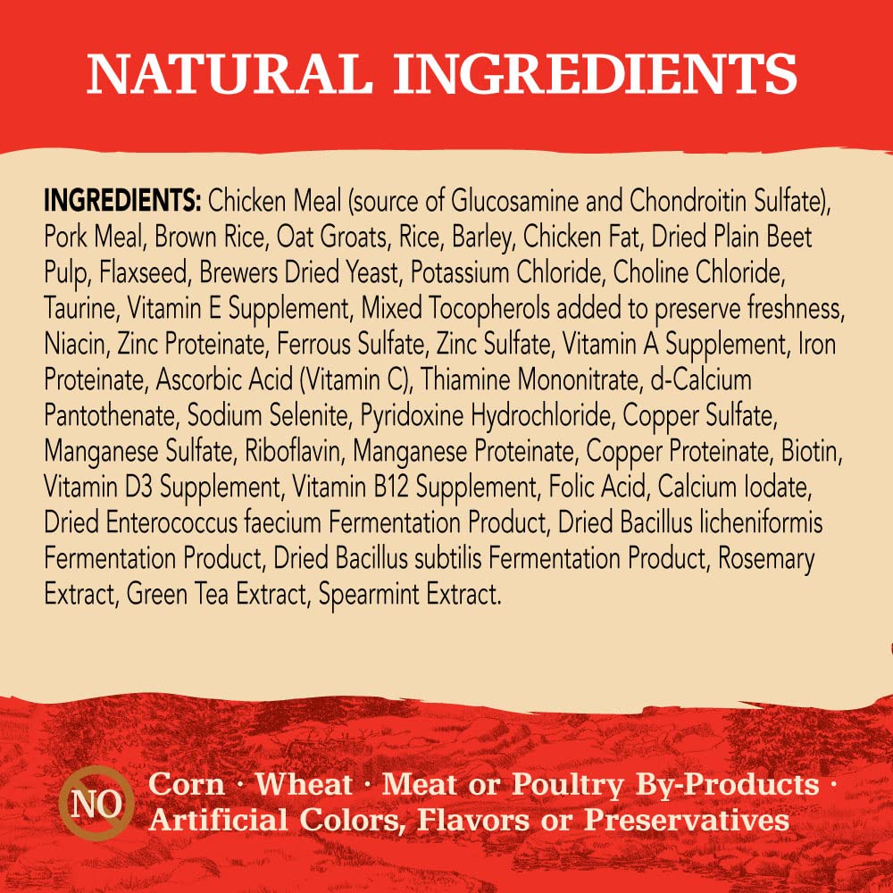 Eagle Pack Natural Dry Large Breed Dog Food, Chicken & Pork, 30-Pound Bag