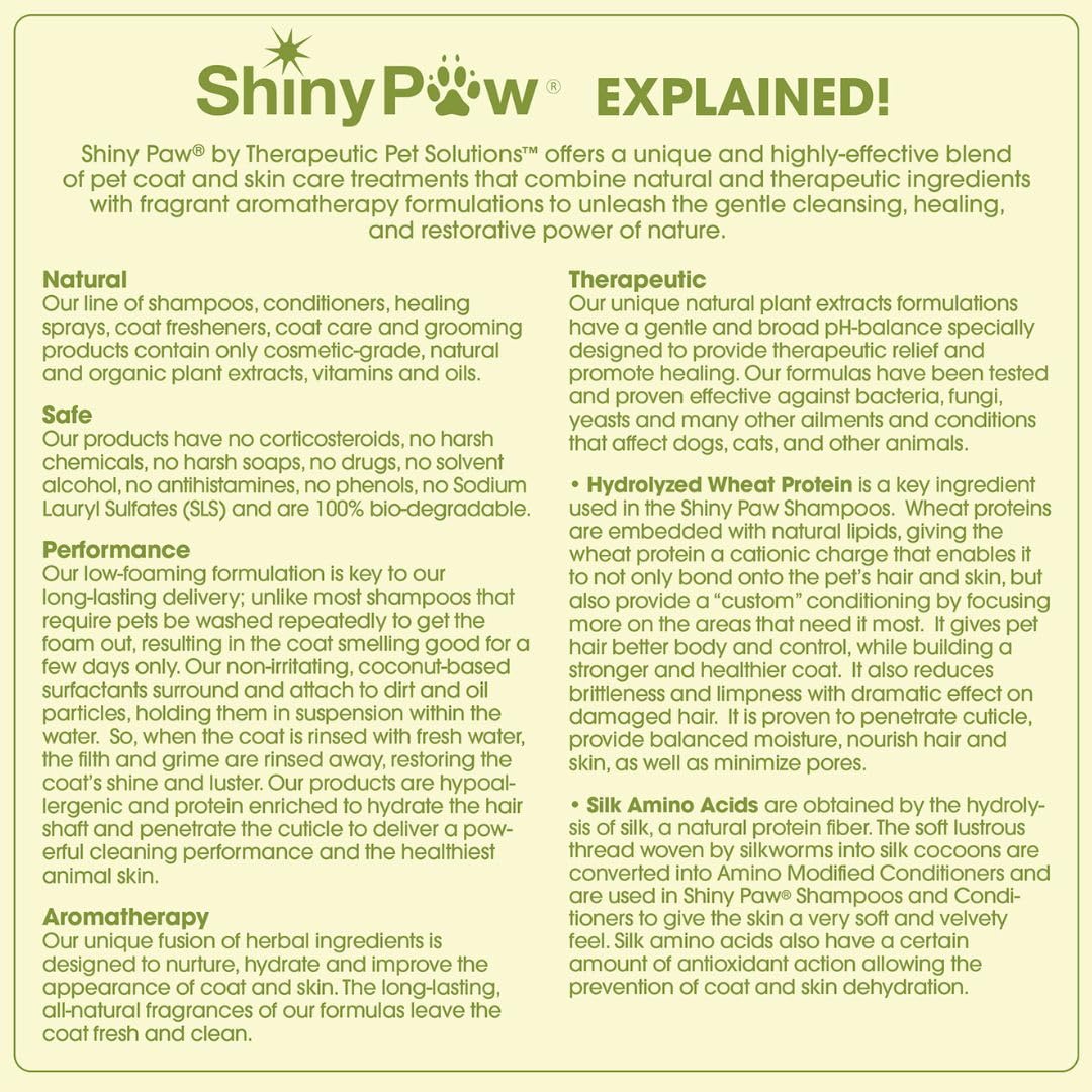 Tearless Puppy Shampoo and Conditioner by Shiny Paw 16 oz | Natural Chamomile, Lavender & Rose Hip Pet Shampoo for Puppies | Hypoallergenic for Sensitive Skin