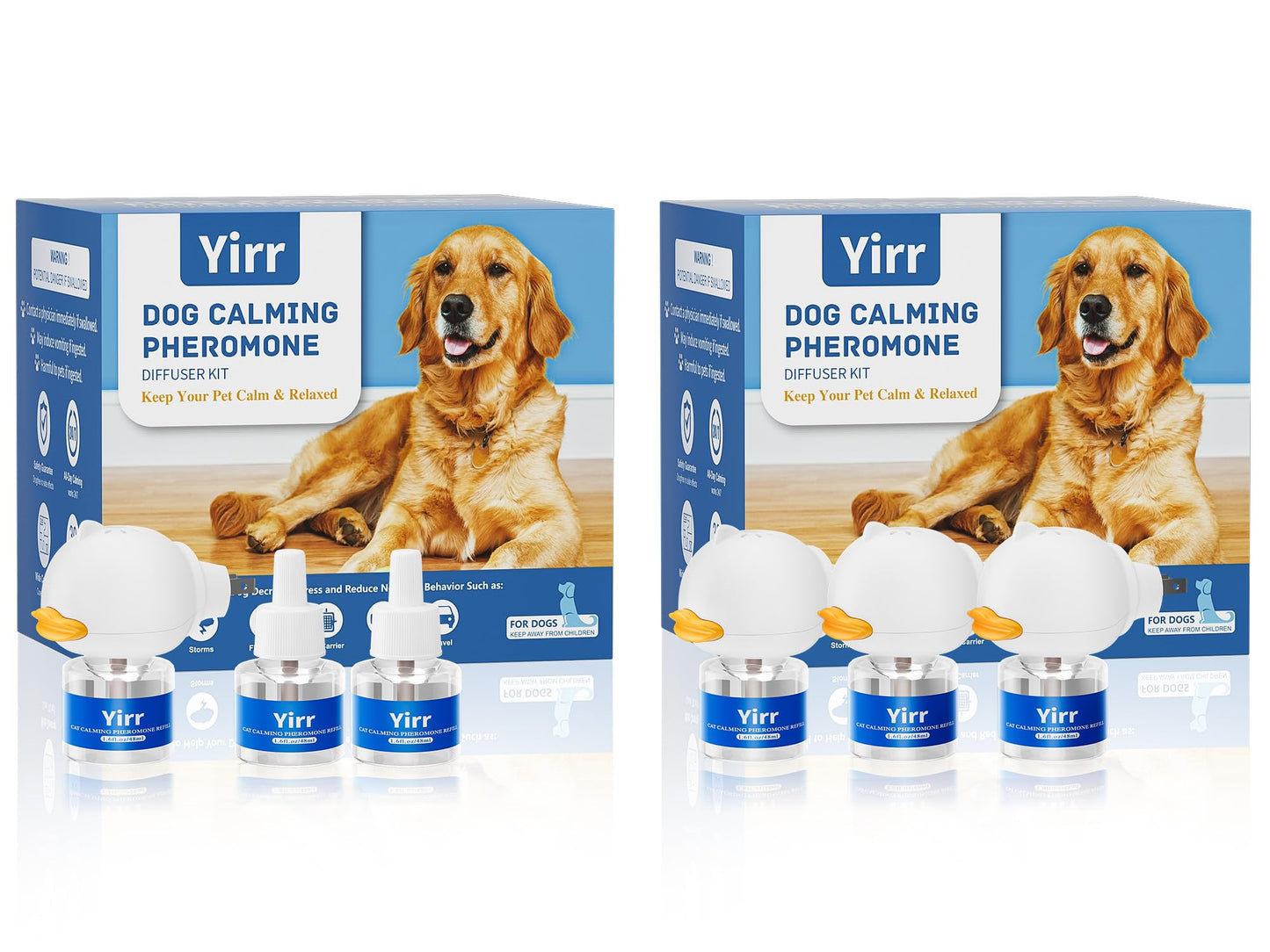 Yirr Dog Calming Diffuser, Dog Pheromones Calming Diffuser, Relaxing Pheromone for Dogs Relief Stress Anxiety Reduce Aggression Barking, Help Train Dog to Pee