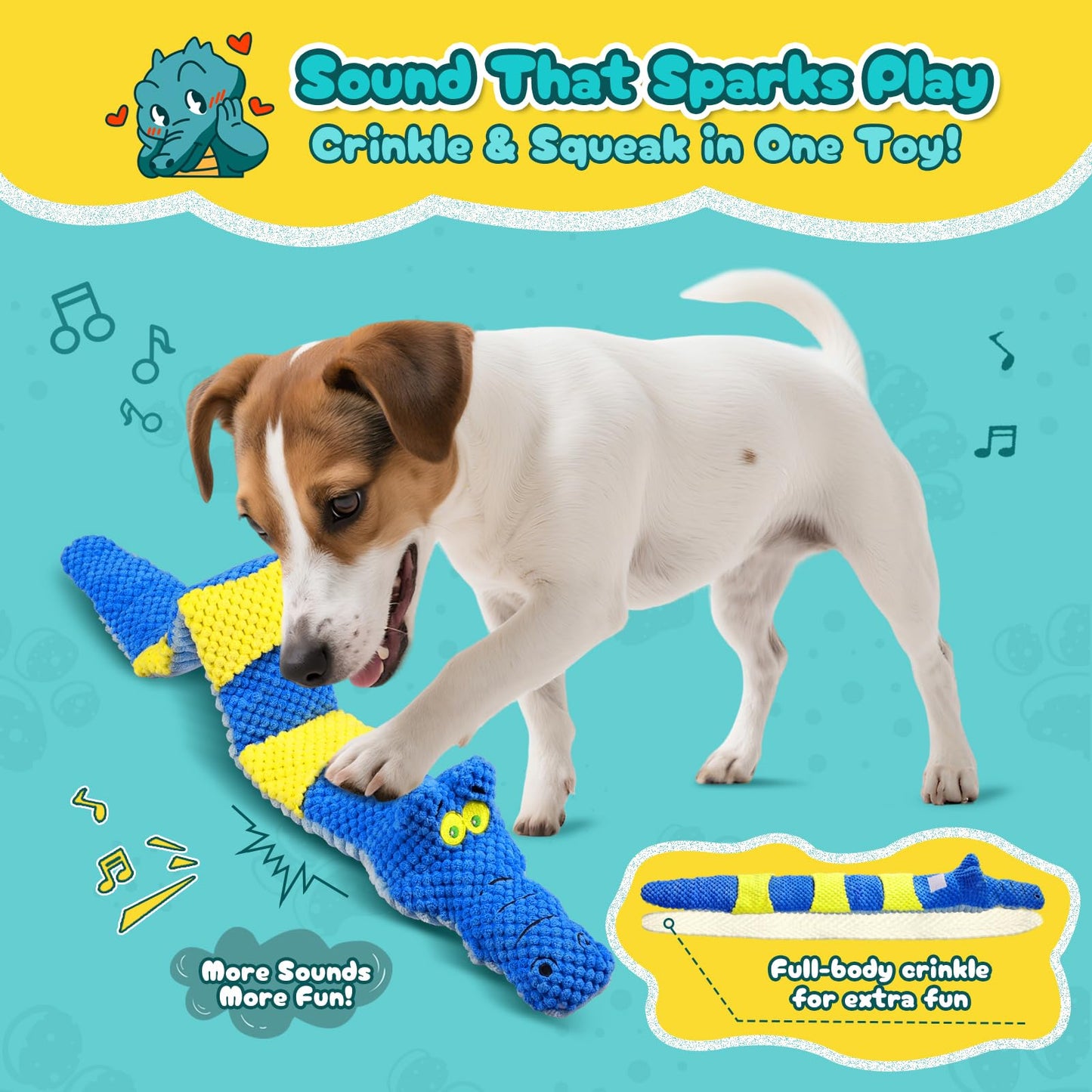 TOOPTATE Interactive Squeaky & Crinkle Dog Puzzle Toys - Plush Dog Enrichment Toys to Keep Them Busy, Cognitive Dog Toys for Small, Medium and Large Dogs