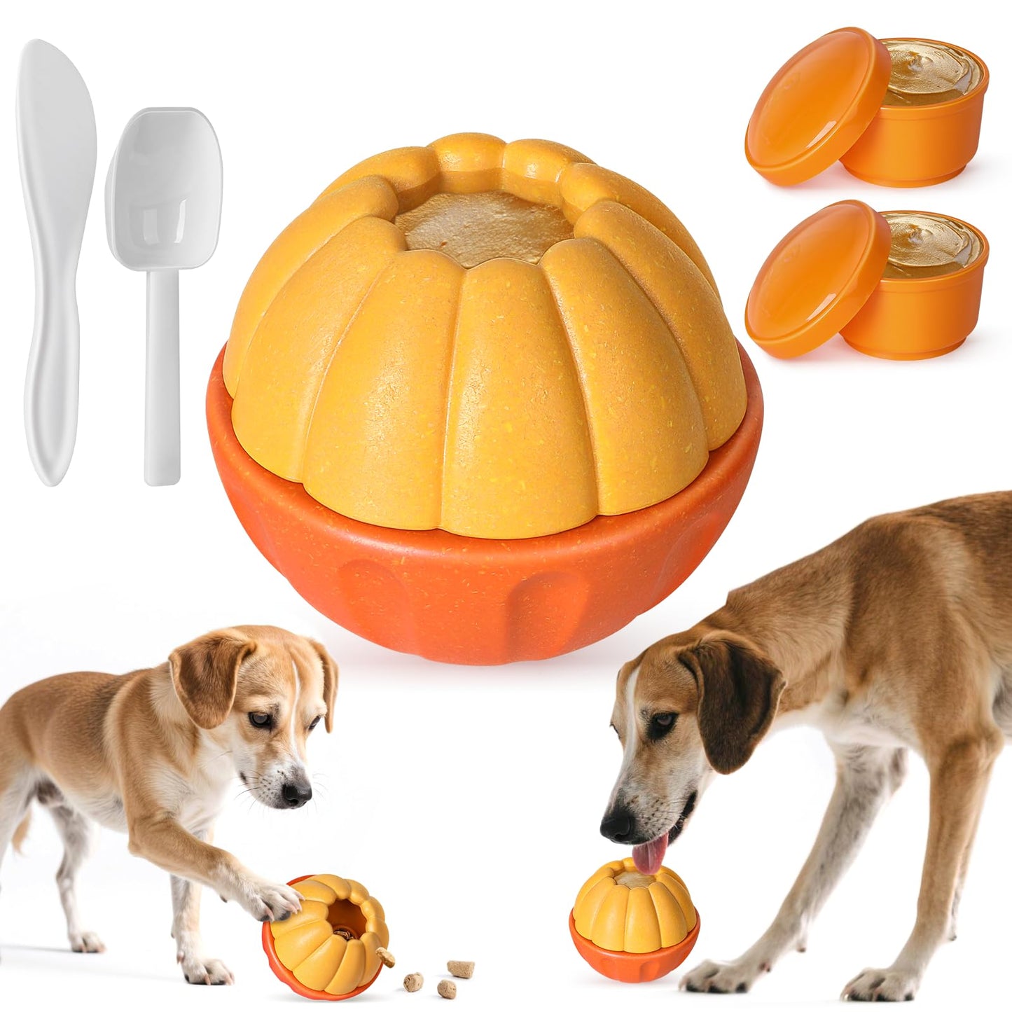 Interactive Dog Toys for Boredom, Dog Frozen Treat Toy to Keep Them Busy and Reduces Anxiety, Reusable Treat Dispensing Dog Toys Puzzle Toy for Small Medium Large Dogs, Low-Mess Design, Easy to Clean