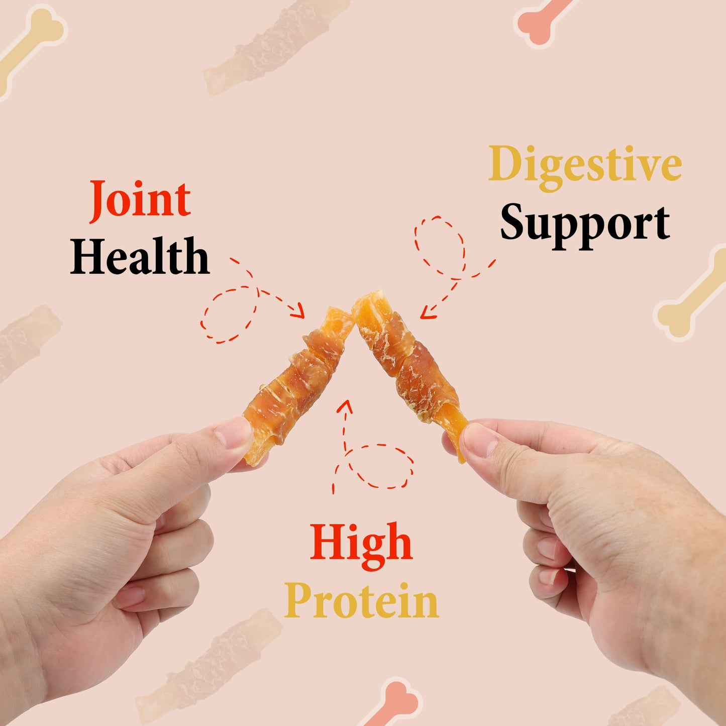 Annika Chicken Wrapped Sweet Potato Dog Treats – Grain-Free, Healthy Natural Jerky Chews, High Protein, Dental-Friendly Puppy Training Snacks for Small, Medium & Large Dogs, 11.6 oz