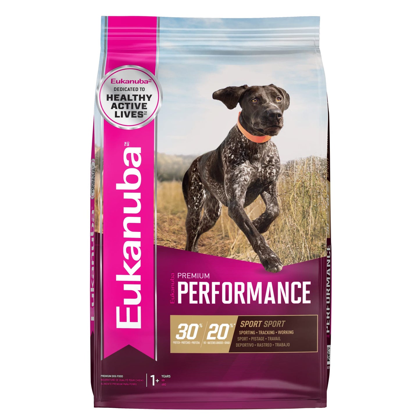 EUKANUBA Adult Premium Performance 30/20 Sport Dry Dog Food, 40 lb Bag