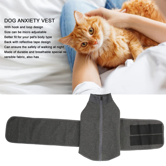 Pssopp Anxiety Coat for Dogs, Keep Calm Breathable Light Weight Wrap Vest with for Best Calming Effect for Dogs (M.)