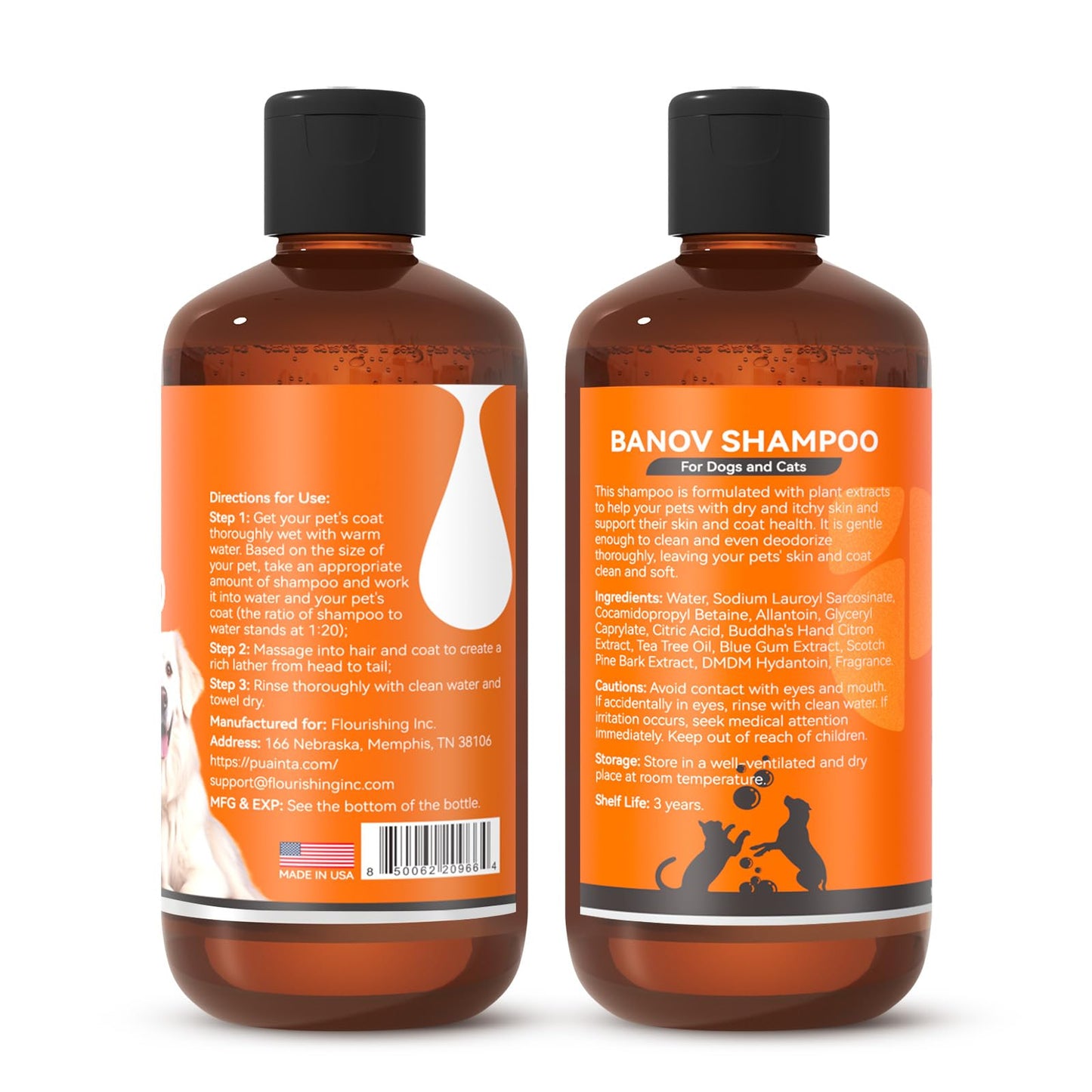 Arm & Hammer Deodorizing Dog Shampoo for Smelly Dogs & Puppies with Baking Soda, Moisturizing Dog Shampoo for Sensitive Skin - Dog Odor Shampoo - Kiwi Blossom Scent, 20 Fl Oz