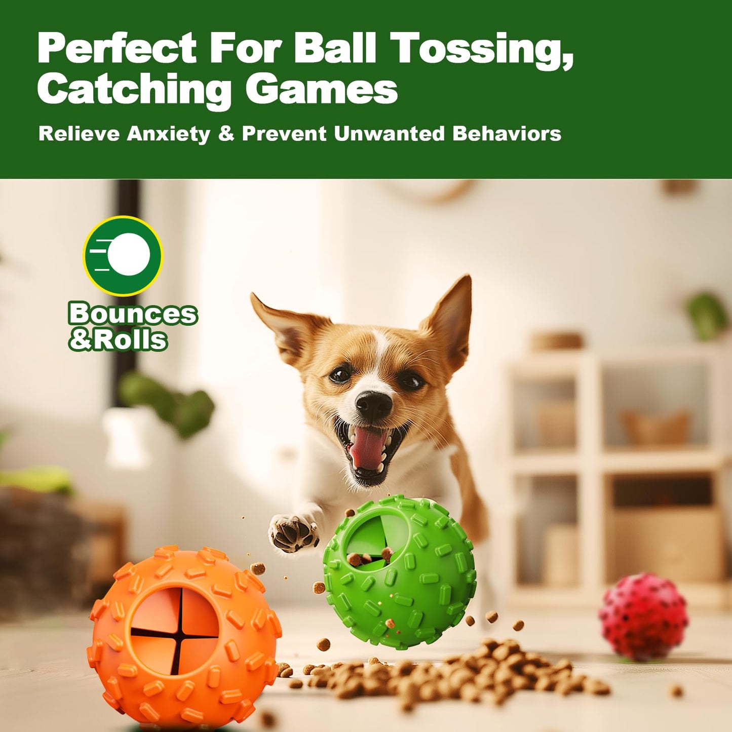 ZHIERDE Treat Dispensing Dog Toys & Bully Stick Holder for Large Dogs
