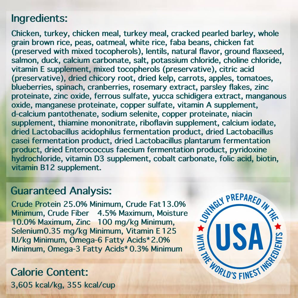 Chicken Soup for The Soul All Natural Premium Small Bites Adult Dry Dog Food, Real Meat First Ingredient, No by-Products, Supports Gut & Immune Health, Chicken, Turkey & Brown Rice, 13.5lb