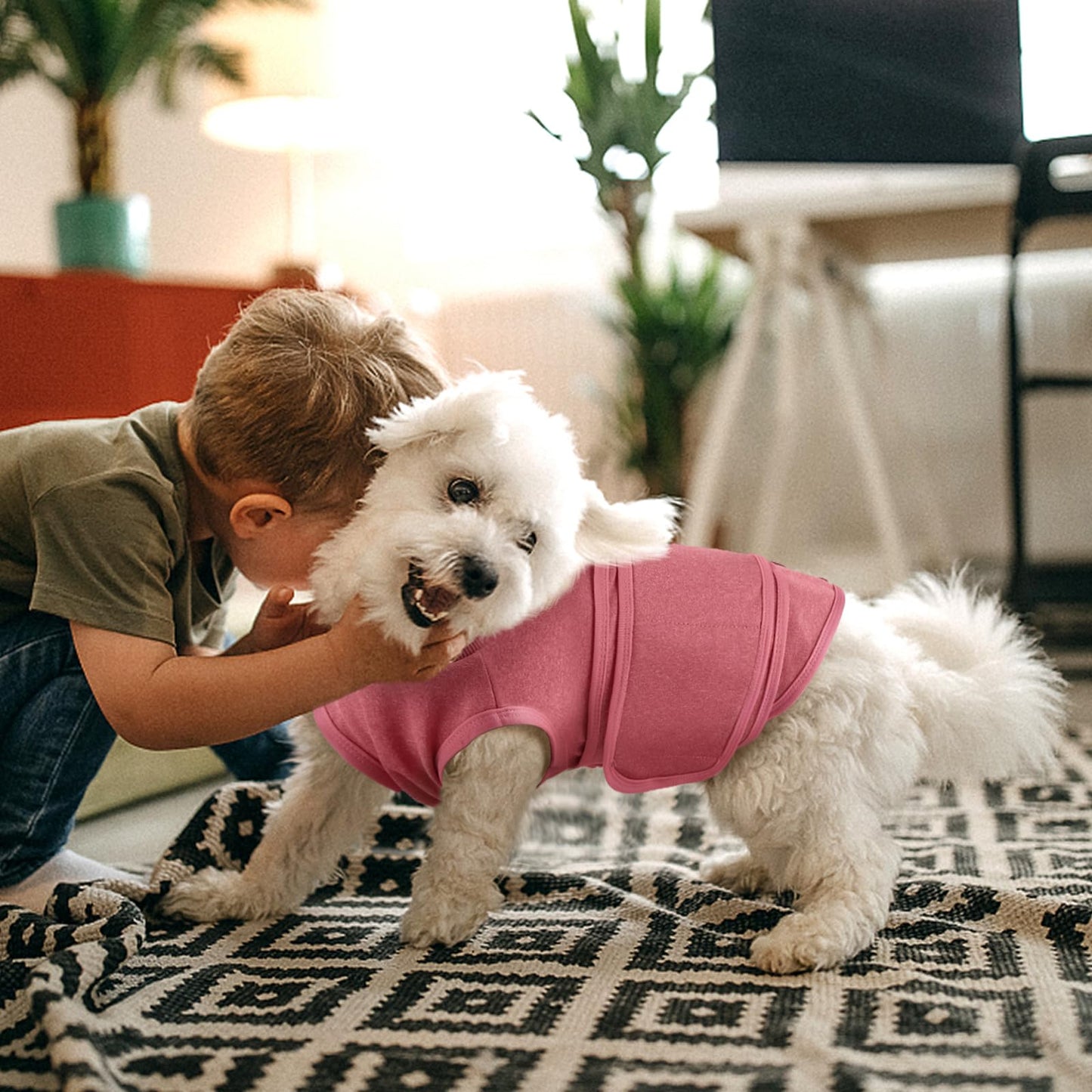 Breathable Dog Shirt for Thunderstorm, Skin-Friendly Dog Calming Shirt,Dog Coat for Thunder,Keep Pet Calm Without Medicine & Training,Dog Recovery Vest Pet Clothes Apparel for Small Medium Large Dogs