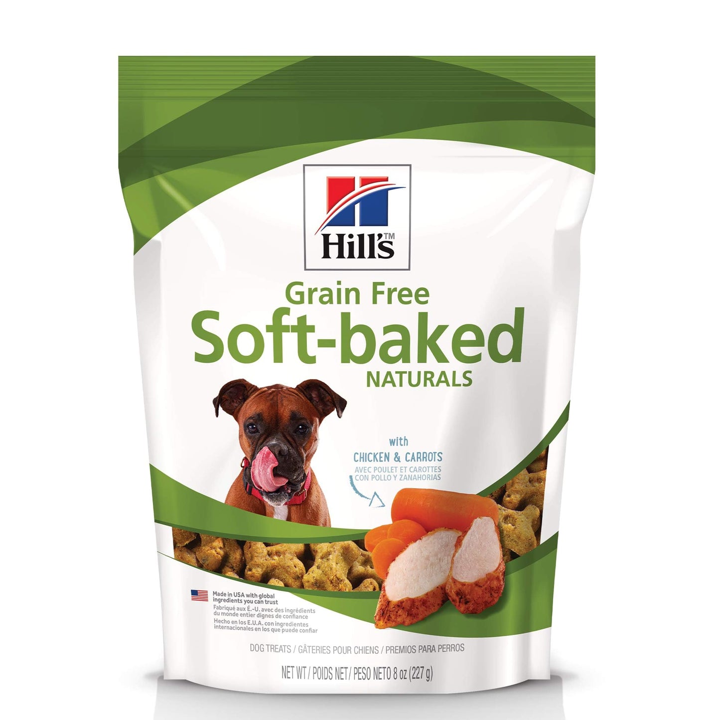 Hill's Grain Free Soft Baked Naturals, All Life Stages, Great Taste, Dog Treats, Chicken & Carrots, 8 oz Bag