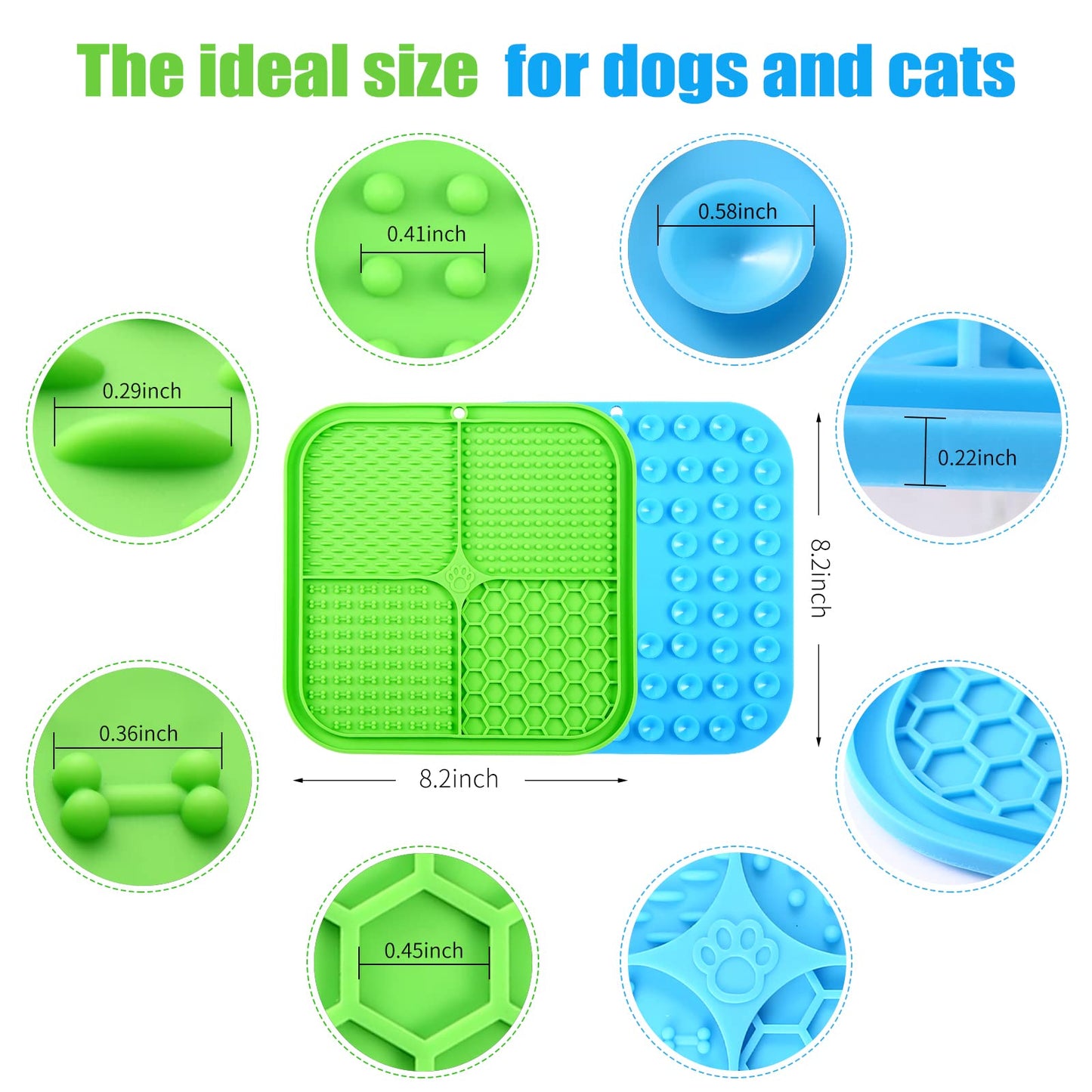 Lick Mat for Dogs, Premium Lick Pad with Suction Cups for Dog Anxiety Relief, Slow Feeder Dog Bowls, Bathing, Grooming and Training