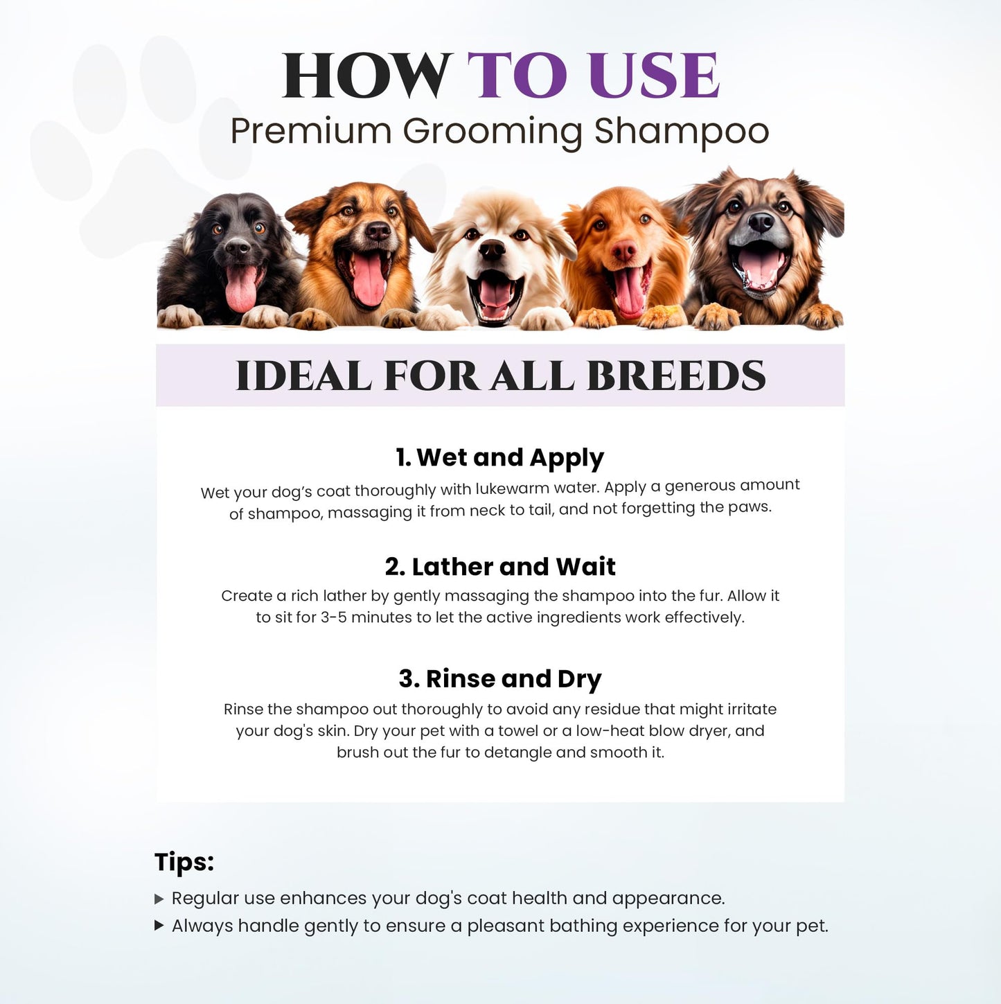 605Products Premium Dog Shampoo - Gentle Formula for Itchy & Sensitive Skin, Odor Eliminator for Puppies, Natural Deodorizer for Pets (10oz)- Lavender