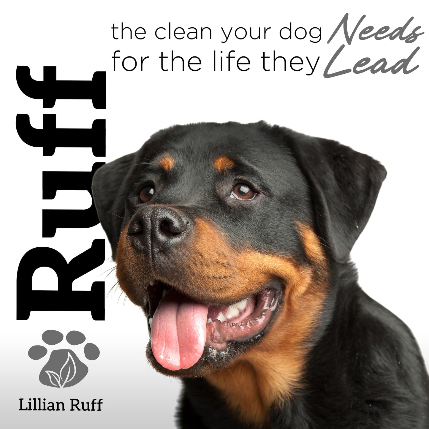 Ruff by Lillian Ruff Activated Charcoal Pet Shampoo – Deep Cleanser, Deodorizer, Stain Remover – Lemon Sage Scent, pH Balanced, Hydrate Dry Itchy Skin – Safe for Puppies & Mature Dogs