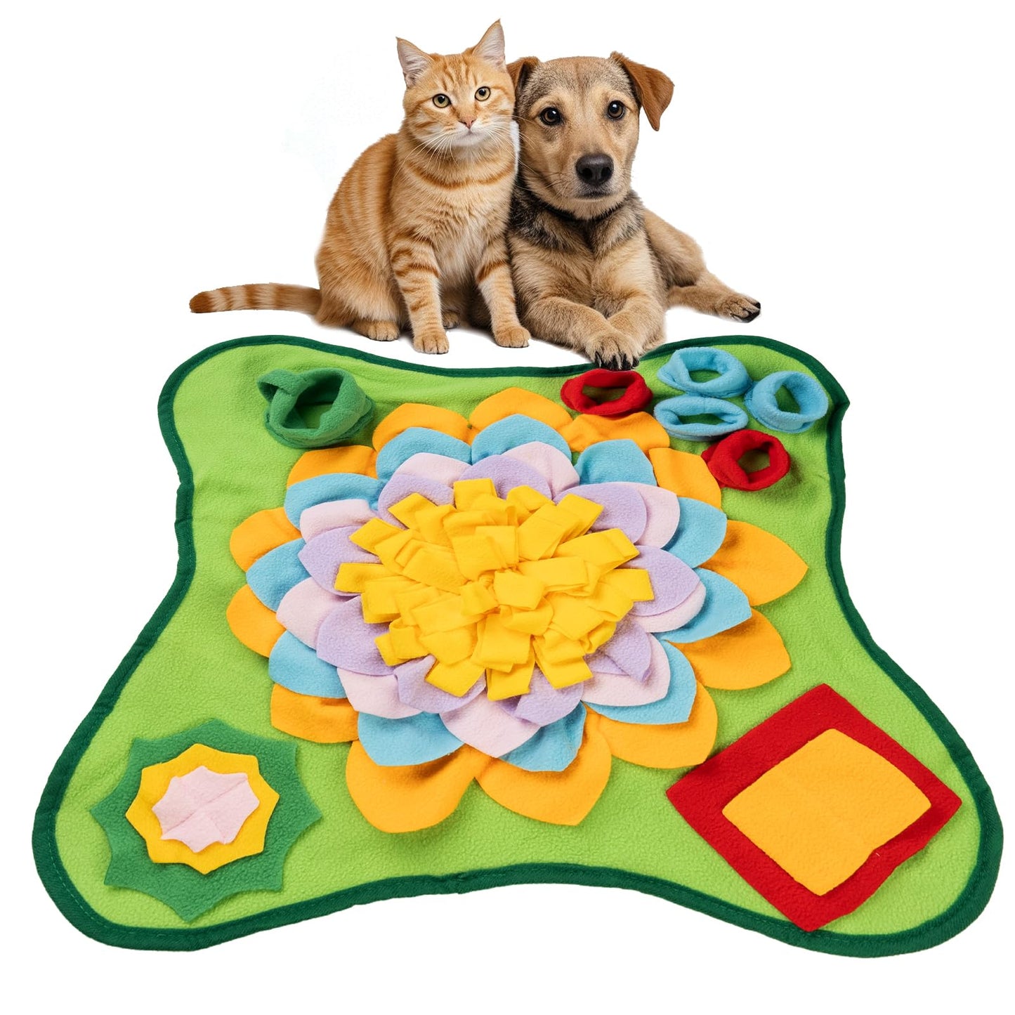 XIGOUPT Snuffle Mat for Dogs Large Breed Interactive Dog Toys,Sniff Mat for Slow Eating Pet Dog Toy Feeding Mat Floors Anti-Slip Could be Folded Free(Green)