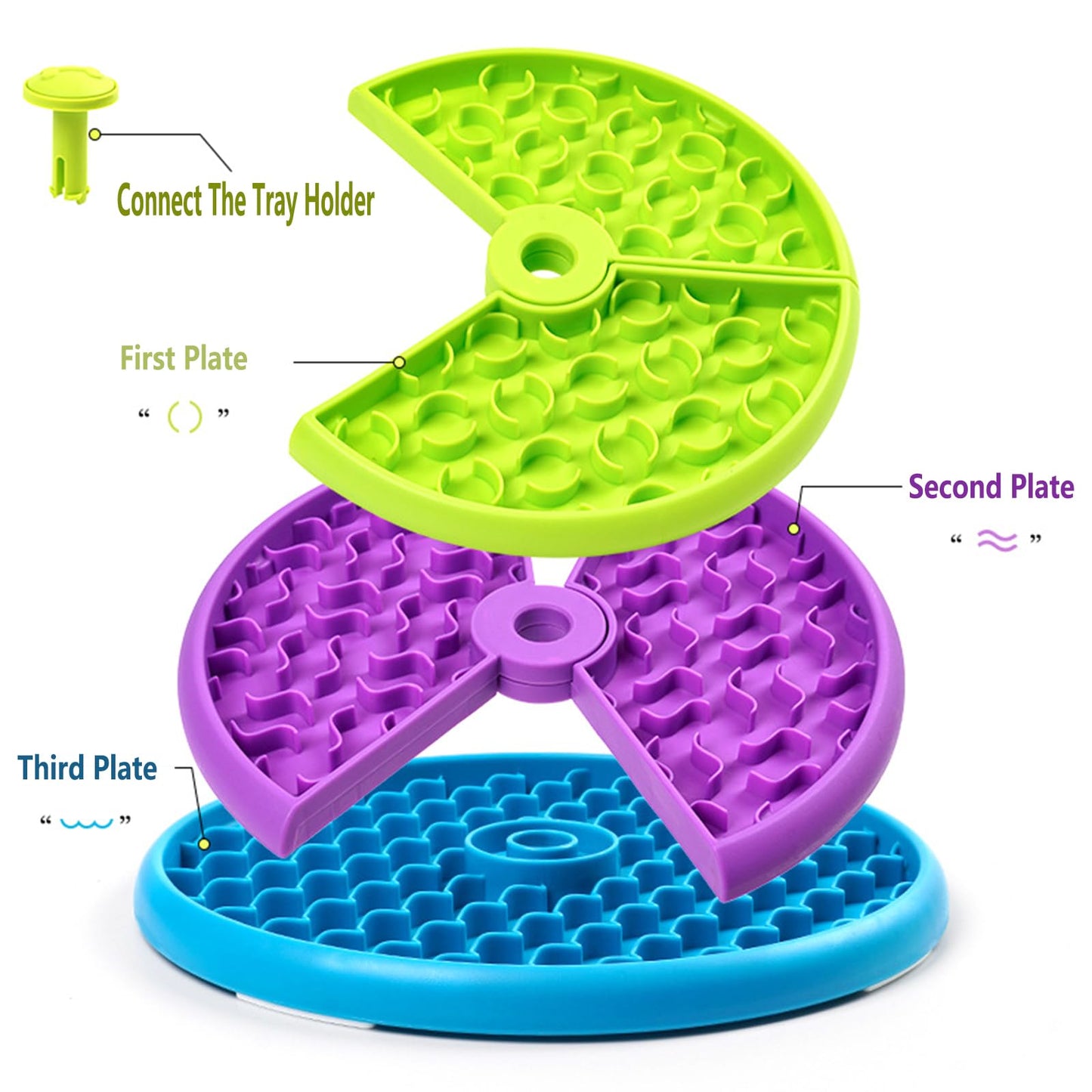 Licking Mat for Dog & Cat, Premium Lick Pad with Suction Cups for Dog Anxiety Relief, Layers Interactive Dog Puzzle Game and Slow Feeder