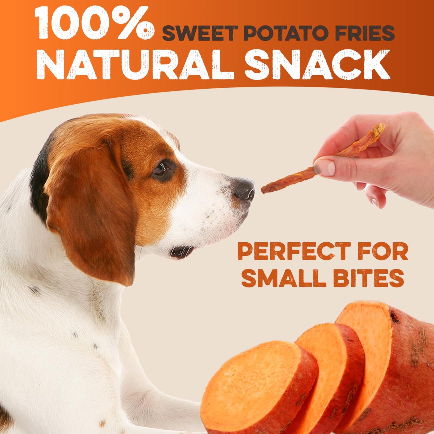 BRUTUS & BARNABY Sweet Potato Dog Treats- No Additive Dehydrated Sweet Potato Fries, Grain Free, Gluten Free and No Preservatives Added (2lb)