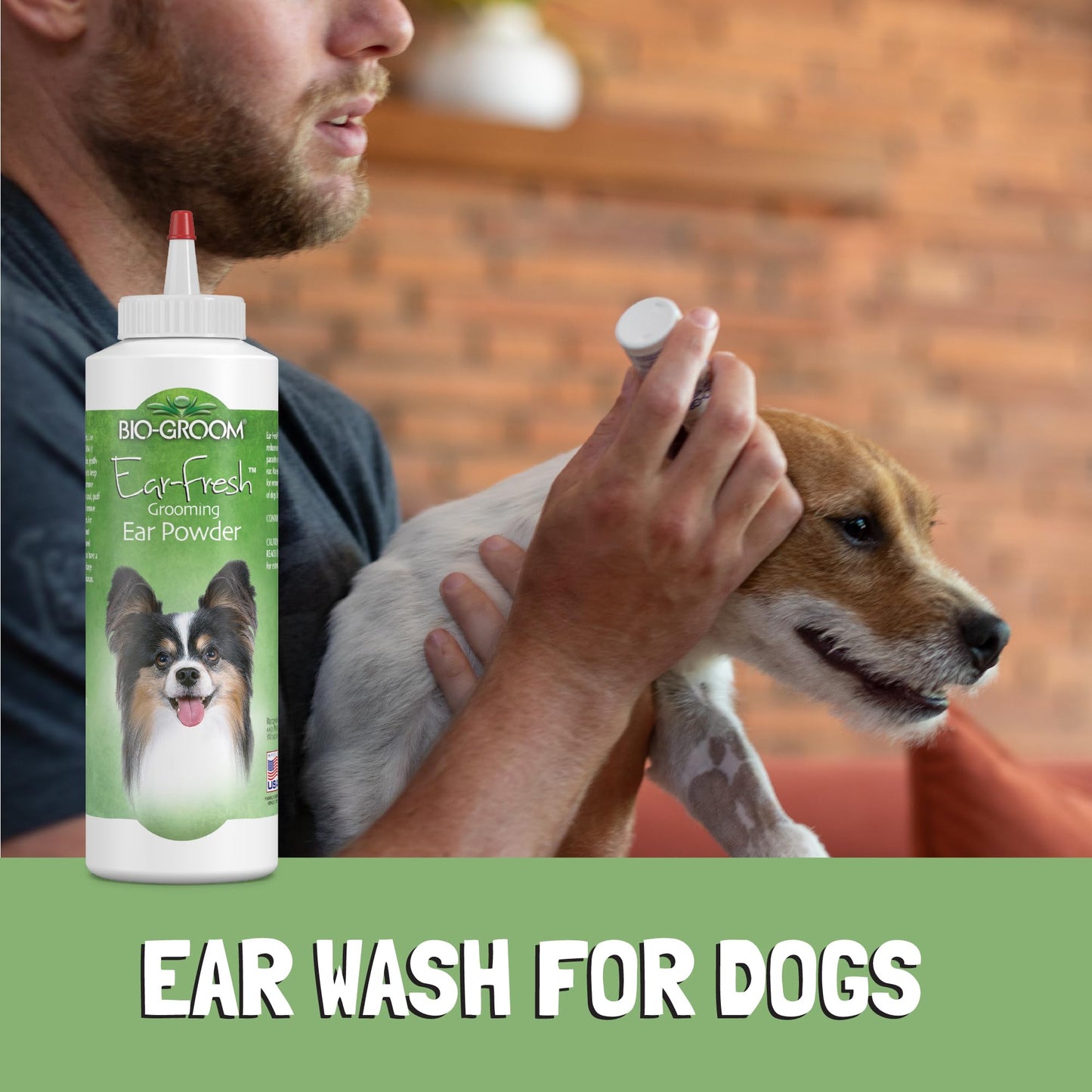 Bio-Groom Ear-Fresh Dog Grooming Ear Powder – Cat & Dog Ear Cleaner, Dog Bathing Supplies, Puppy Wash, Cruelty-Free, Made in USA, Ear Powder for Dogs – 85 g 1-Pack